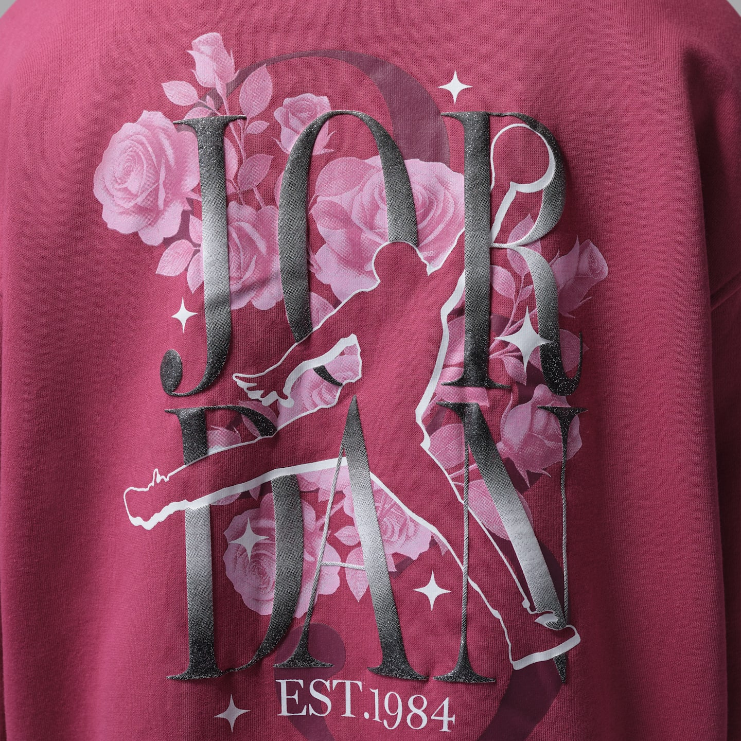 Детские худи Jordan Big Kids' Jumpman Floral Stack — фото 5