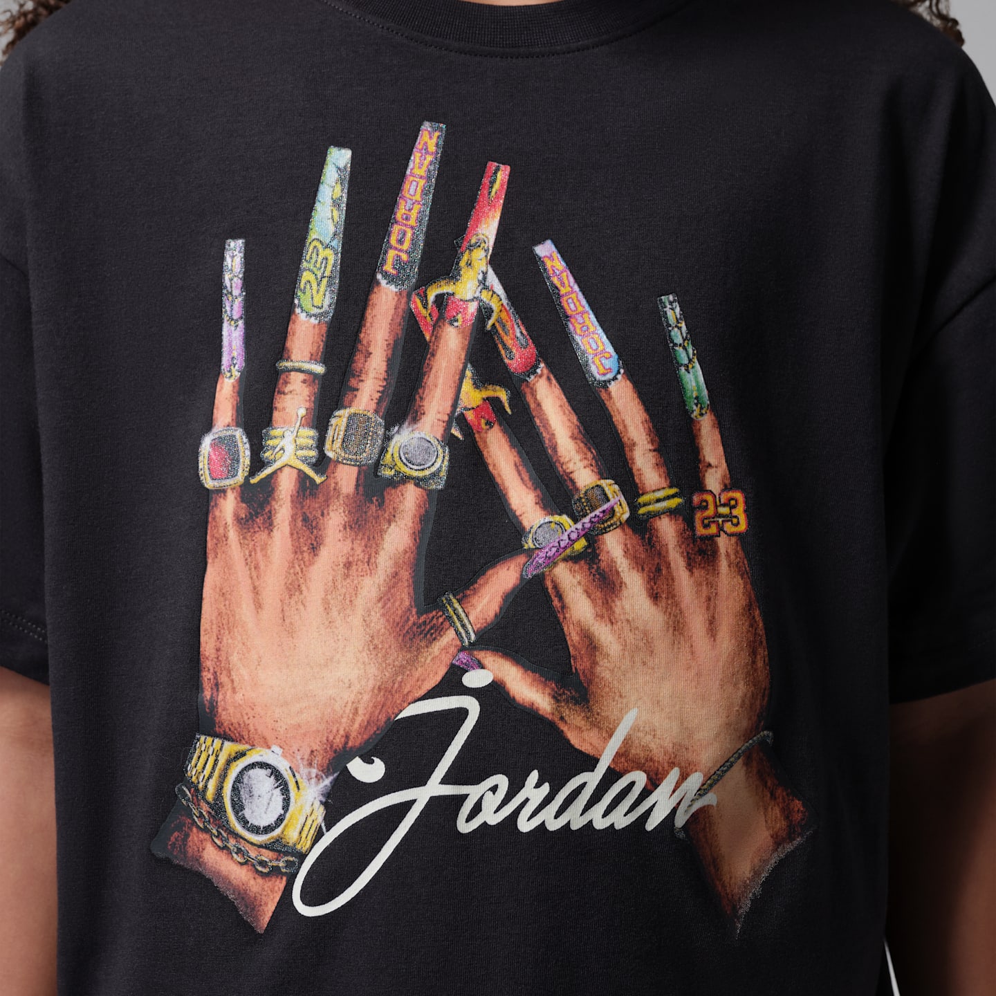 Детские футболки Jordan Big Kids' Nails T-Shirt — фото 4