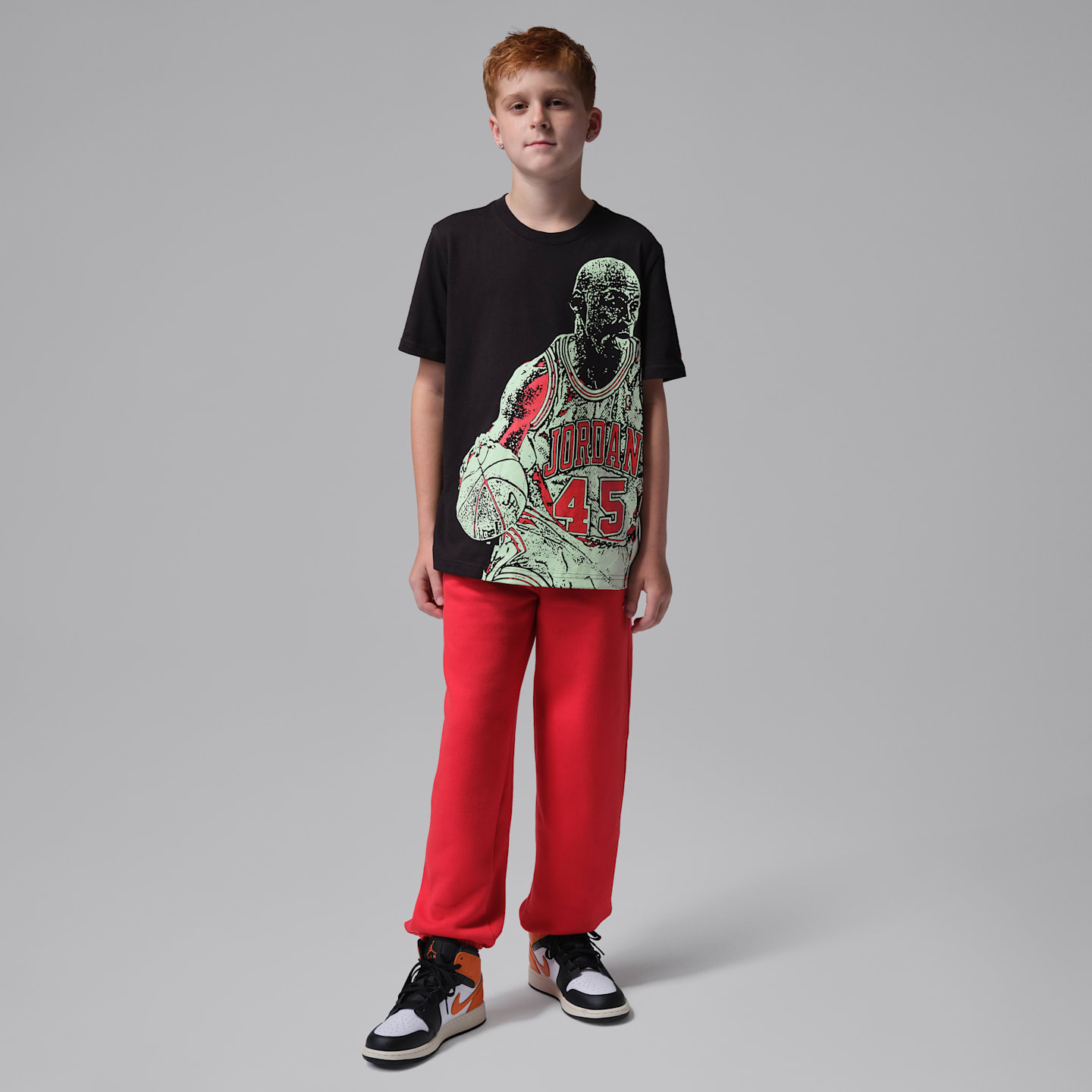 Детские футболки Jordan Big Kids' 45 Drive T-Shirt — фото 6