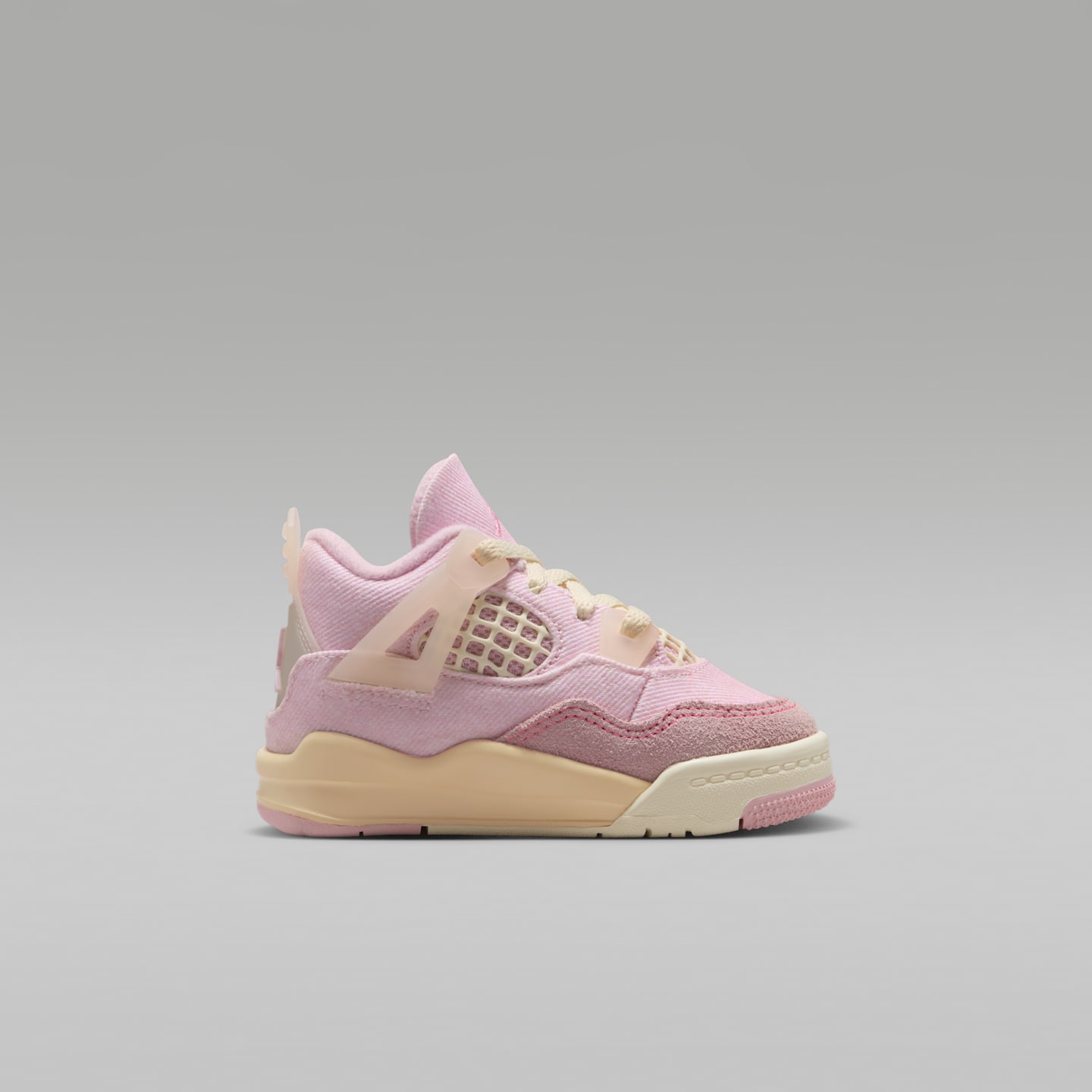 Детские кроссовки Jordan 4 Retro "Pearl Pink and Iced Carmine" Baby/Toddler Shoes — фото 3