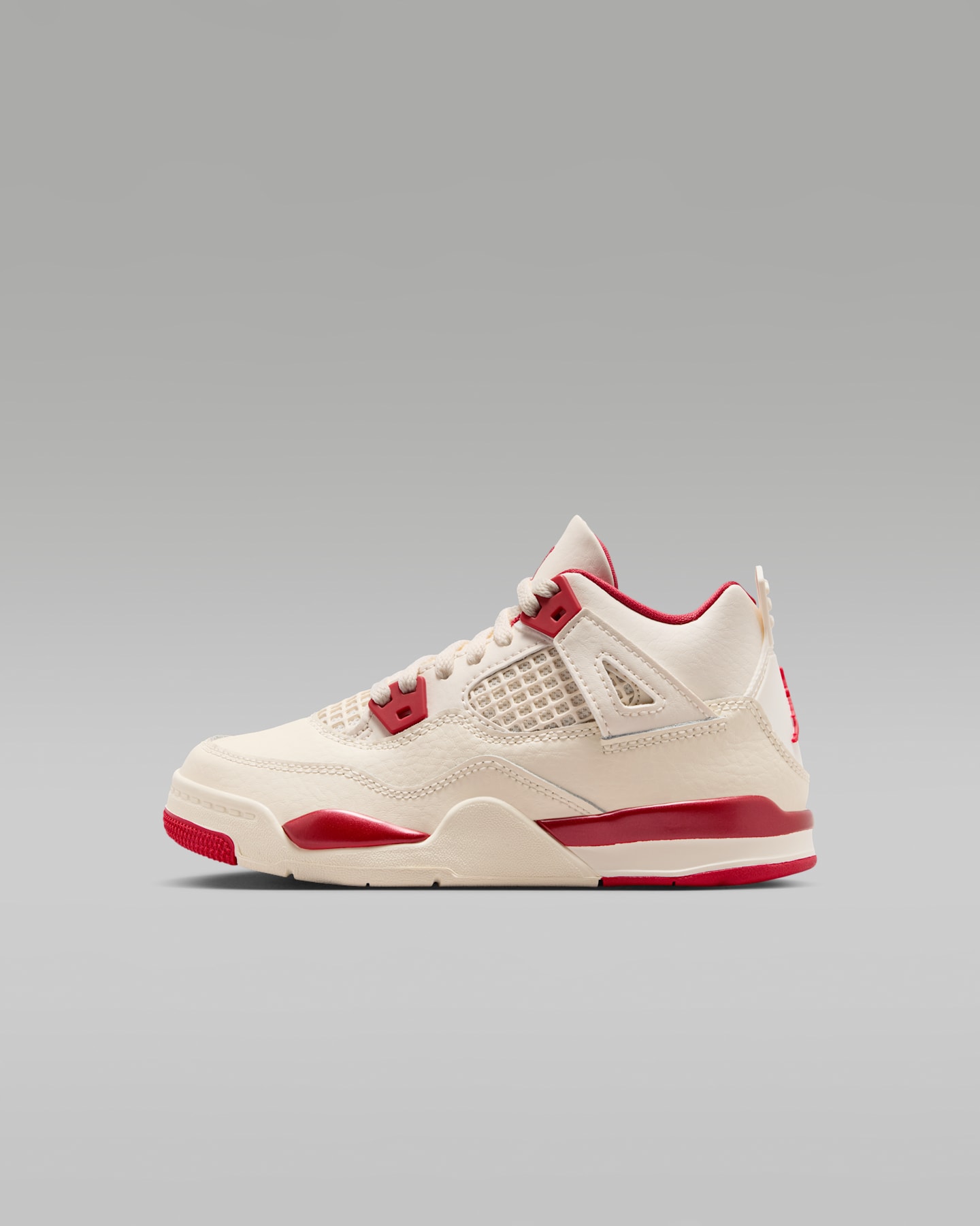 Детские кроссовки Jordan 4 Retro "Pale Ivory and Tough Red" Little Kids' Shoes — фото 9