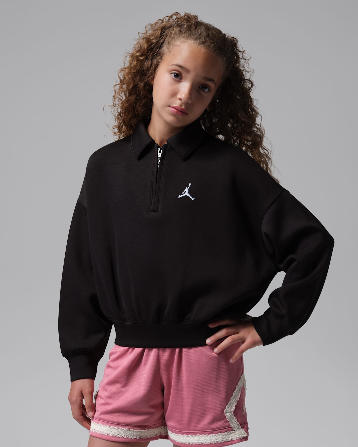 Детские свитеры Jordan She's An All Star Big Kids' Half-Zip Top — фото 6
