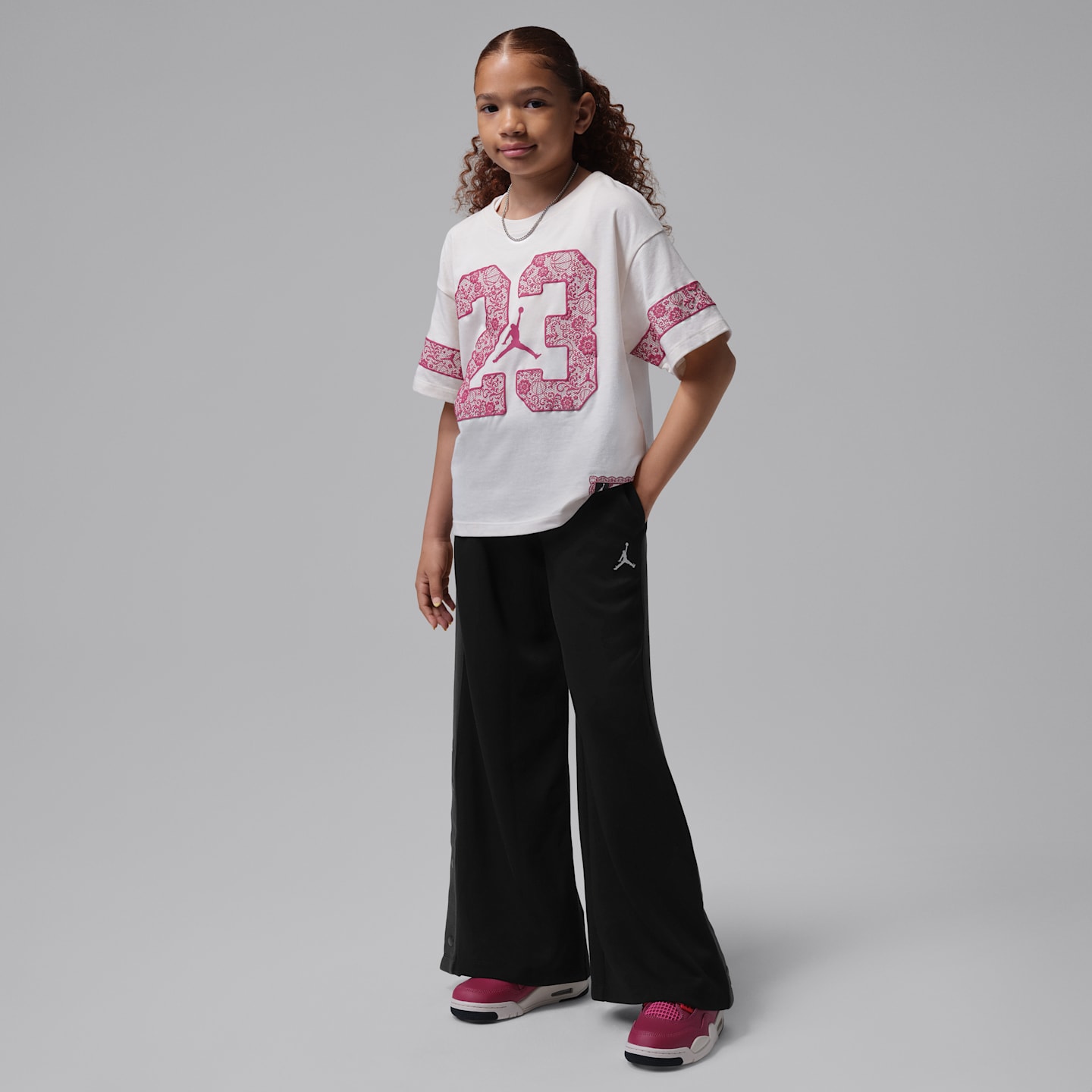 Детские брюки Jordan She's An All Star Big Kids' Snap Pants — фото 5