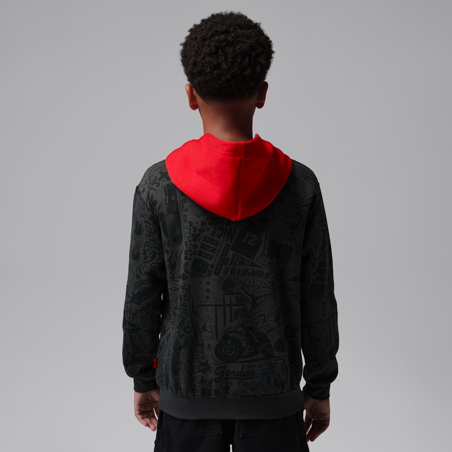 Детские худи Jordan Big Kids' Brooklyn Printed Pullover — фото 2