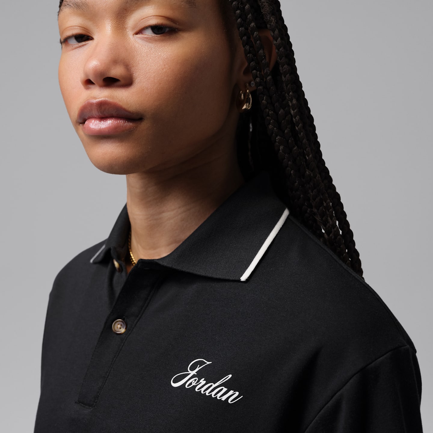 Женские топы Jordan Sport Women's Dri-FIT Short-Sleeve Polo — фото 3