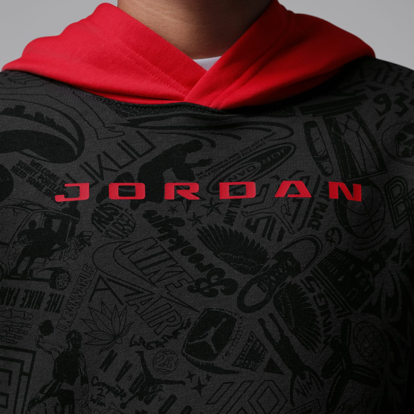 Детские худи Jordan Big Kids' Brooklyn Printed Pullover — фото 4