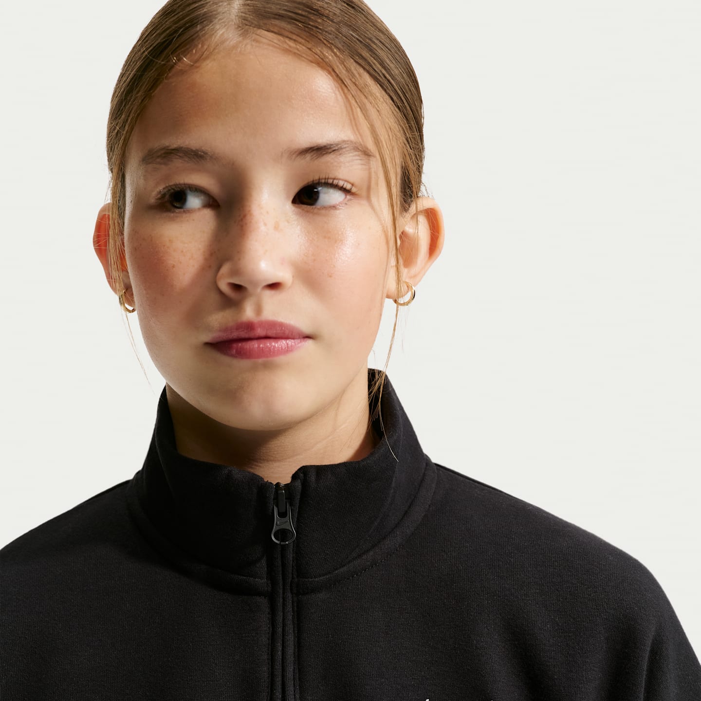 Детские свитеры Nike Sportswear Studio Fleece Big Kids' (Girls') Oversized 1/4-Zip Top — фото 6