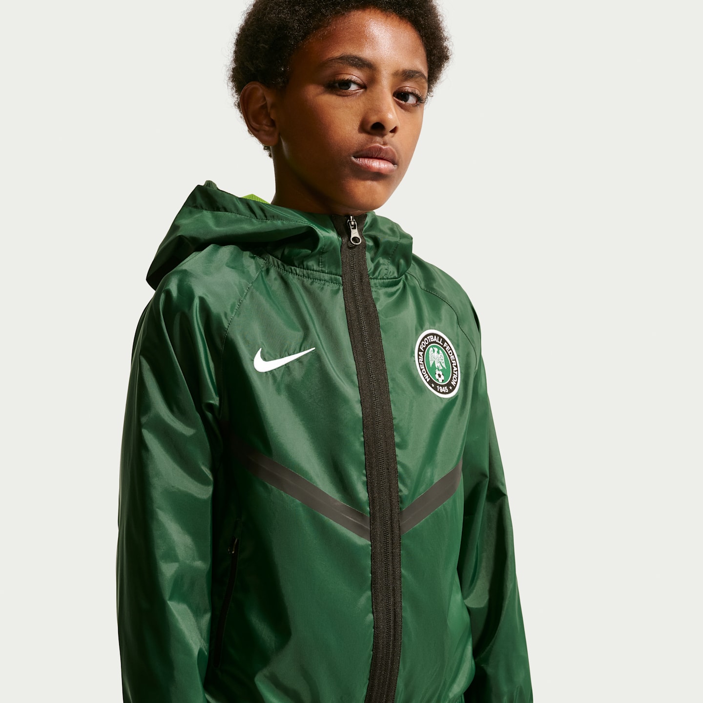 Детские куртки Nike Nigeria Big Kids' Nike Dri-FIT Soccer Anthem Jacket — фото 2