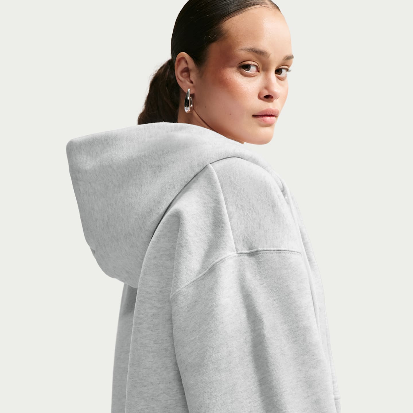 Женские худи Nike Studio Fleece Medium Weight Women's Oversized Full-Zip — фото 6