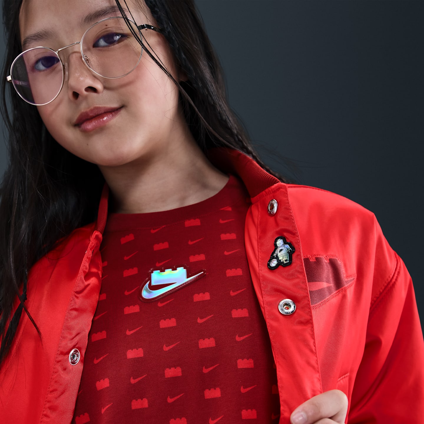 Детские куртки Nike x LEGO® Collection Big Kids' Basketball Jacket — фото 8