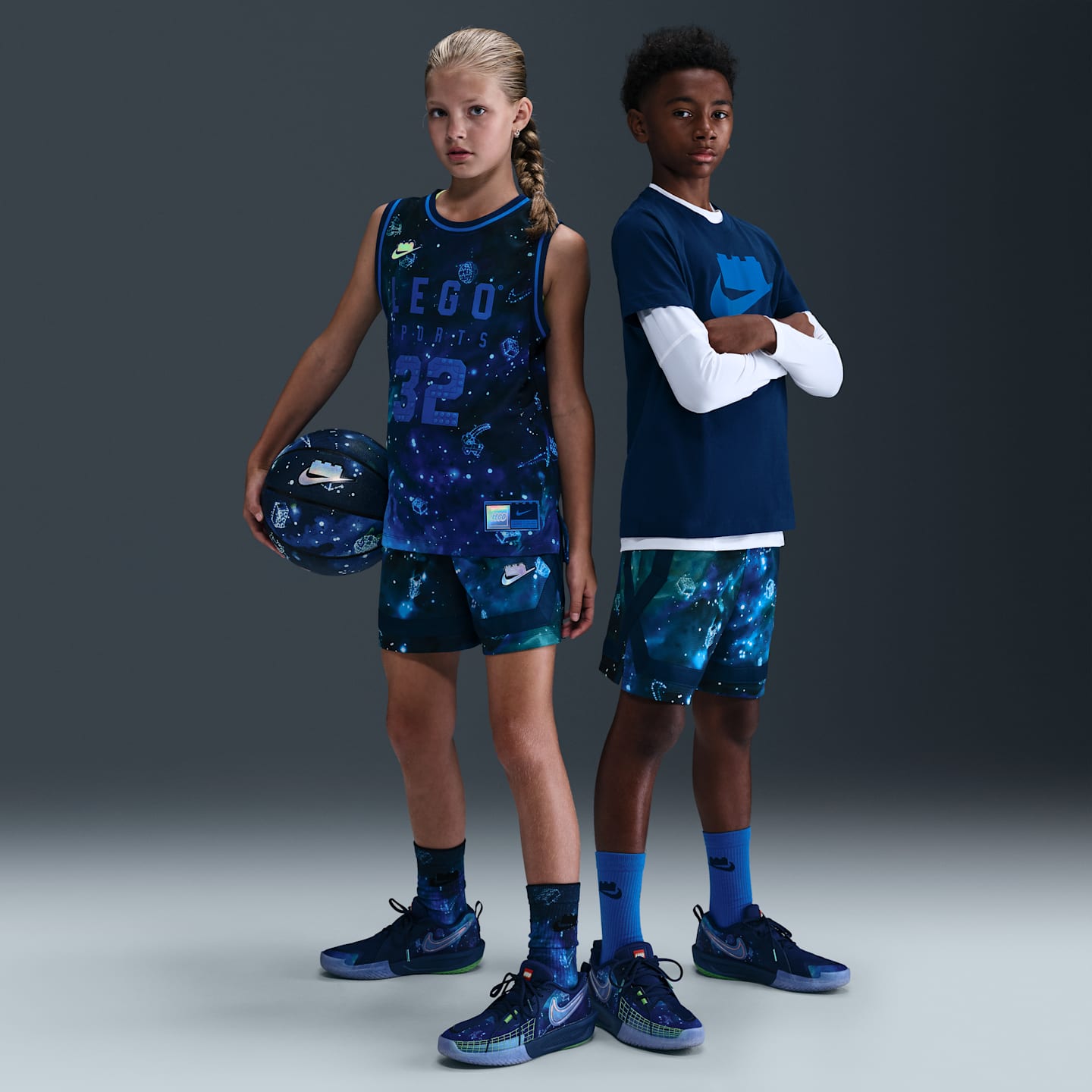 Детские шорты Nike x LEGO® Collection Big Kids' Dri-FIT Crossover Shorts — фото 1