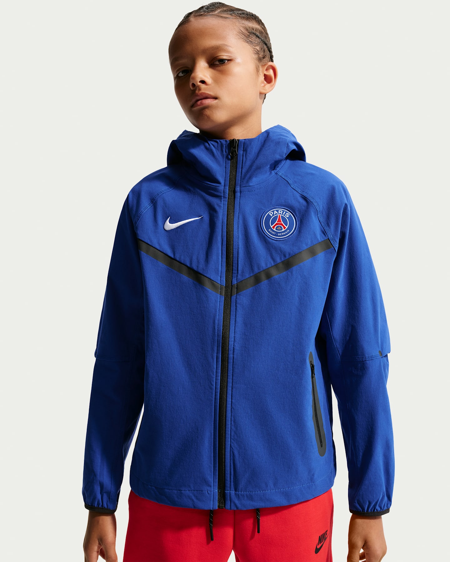 Детские куртки Nike Paris Saint-Germain Tech Home Big Kids' Nike Dri-FIT Soccer Woven Anthem Jacket — фото 6
