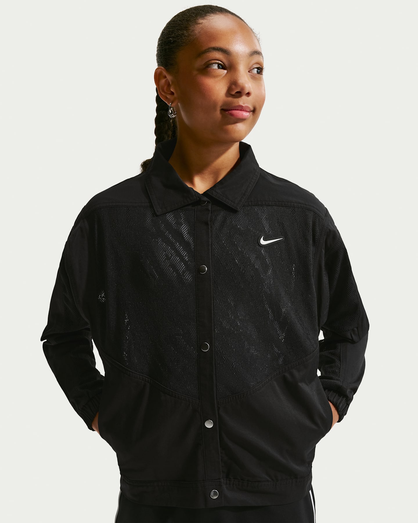 Детские куртки Nike Sportswear Big Kids' Woven Jacket — фото 6