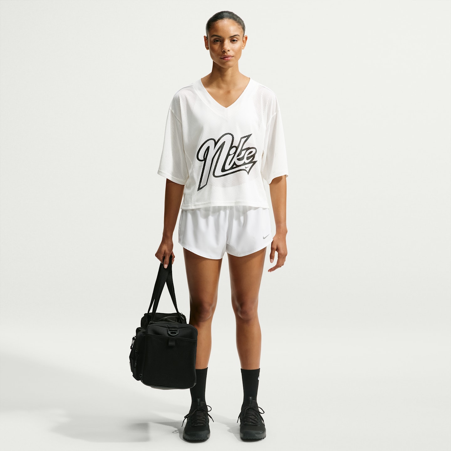 Женские топы Nike One Women's Dri-FIT Oversized Short-Sleeve Top — фото 4