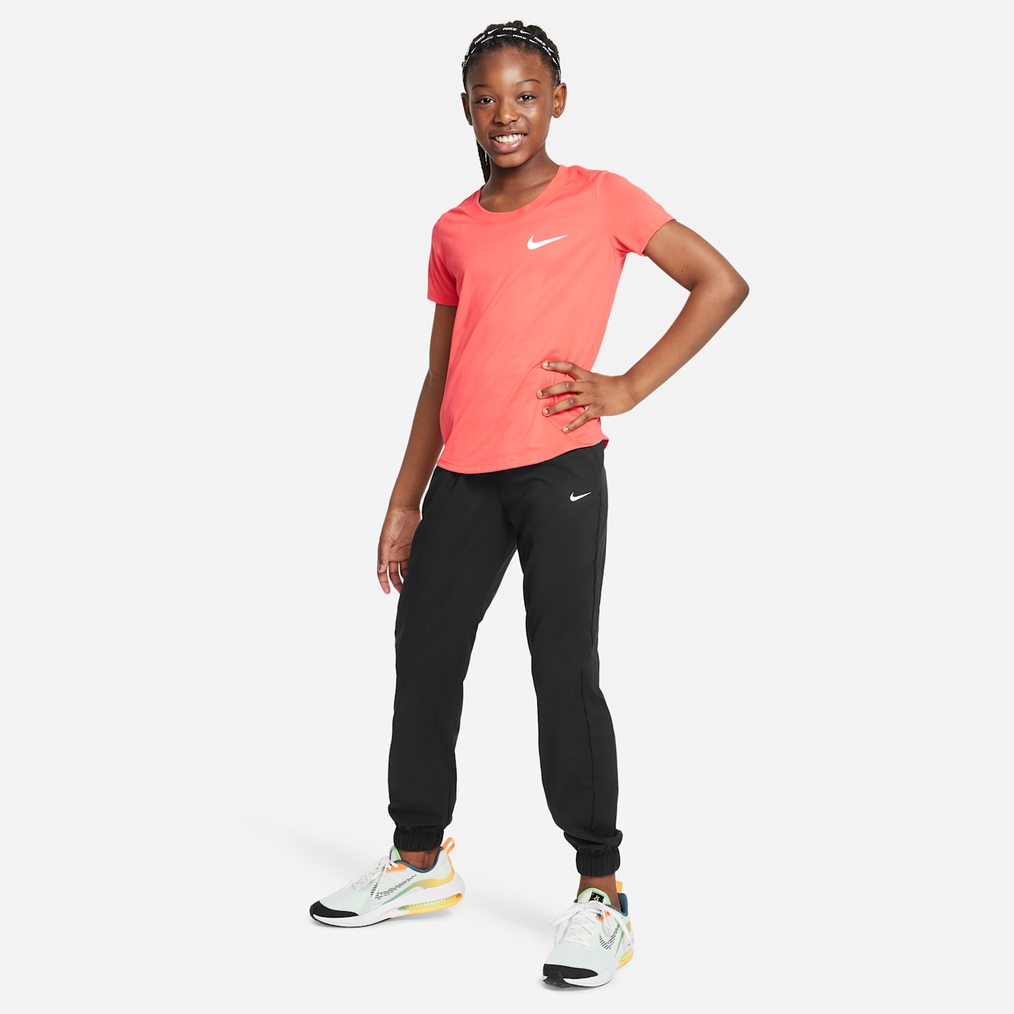 Детские брюки Nike Dri-FIT One Big Kids' (Girls') Woven Training Pants — фото 5