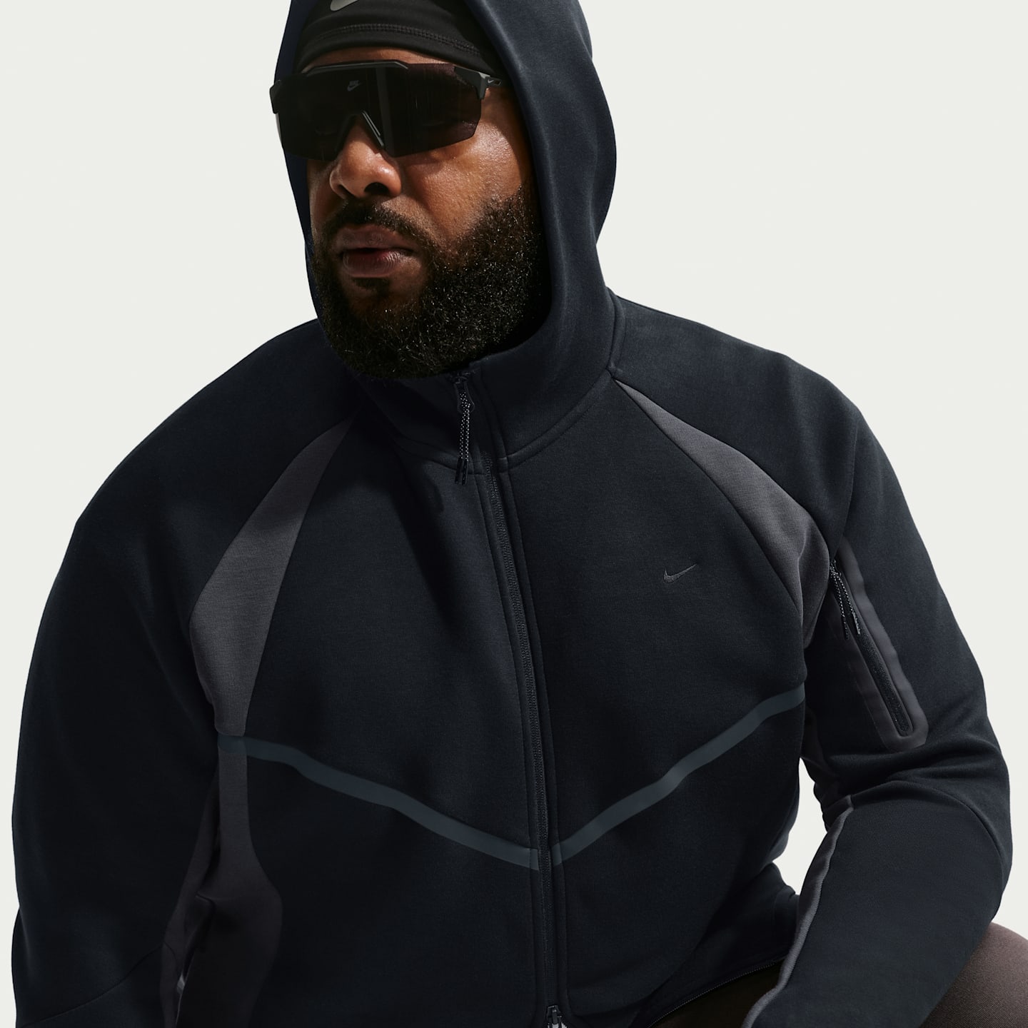 Мужские куртки Nike Tech Men's Color-Block Full-Zip Fleece Windrunner Jacket — фото 8