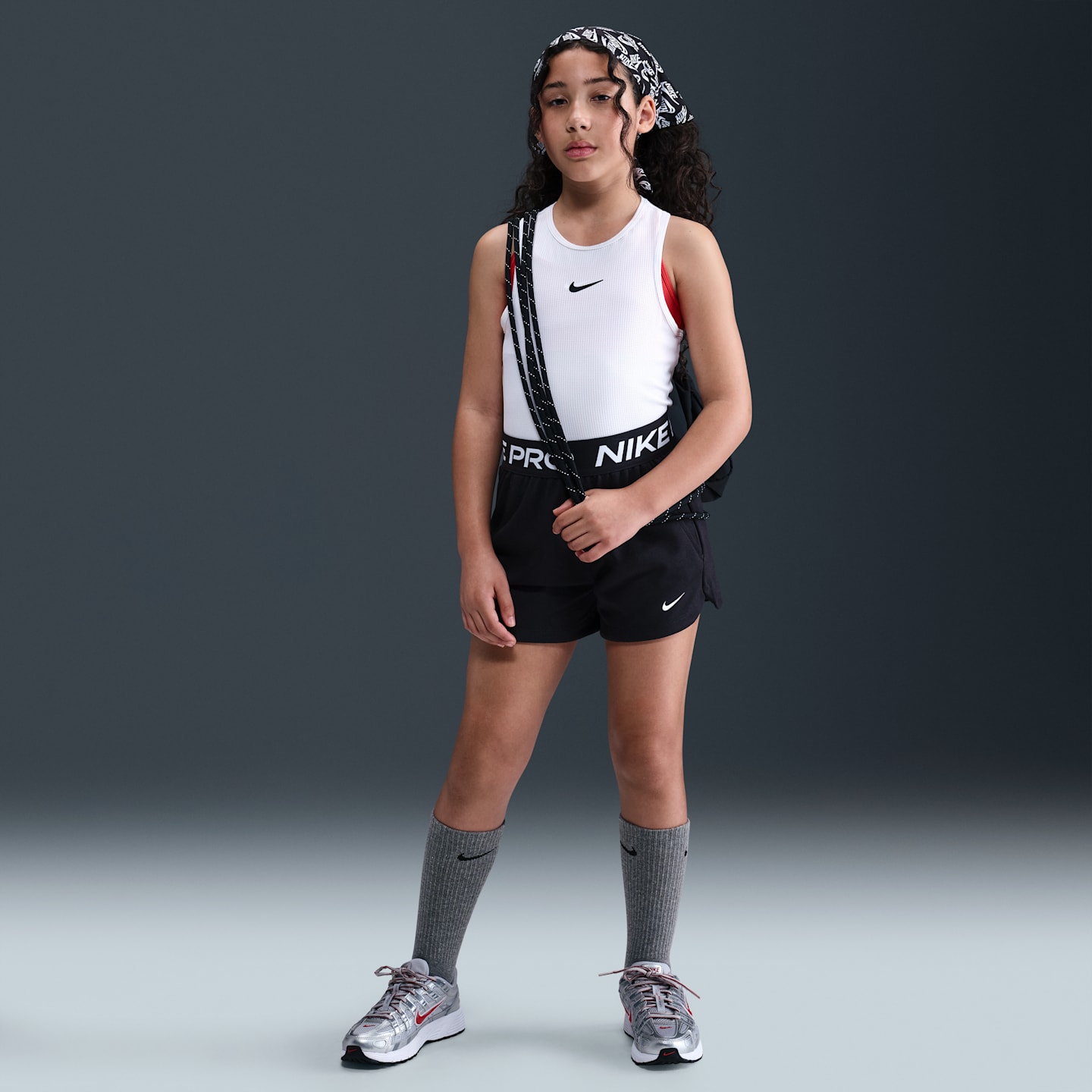 Детские шорты Nike Pro Fleece Big Kids' (Girls') Dri-FIT Shorts — фото 1