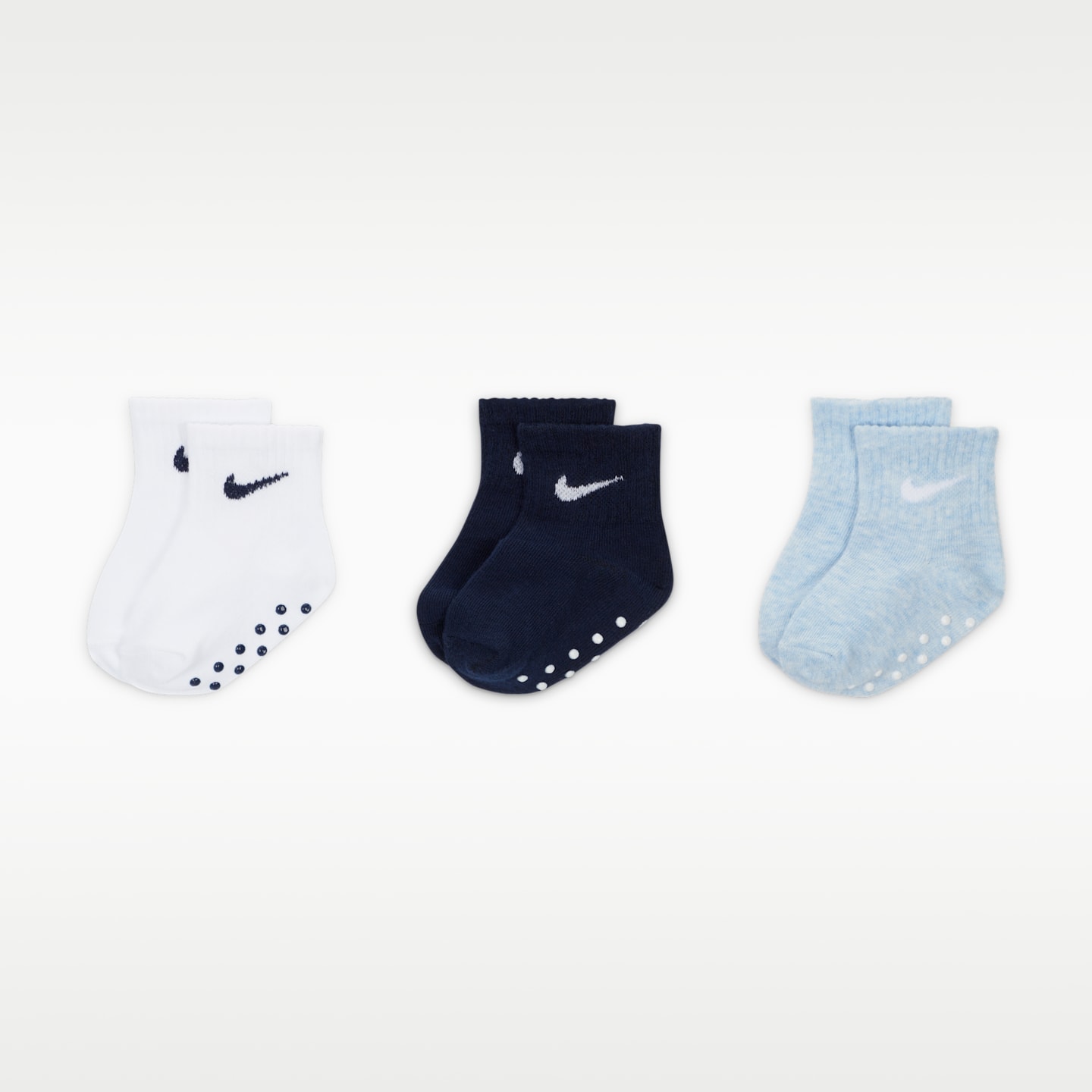 Детские носки Nike Baby Core Swoosh Gripper Socks (3 Pairs) — фото 1