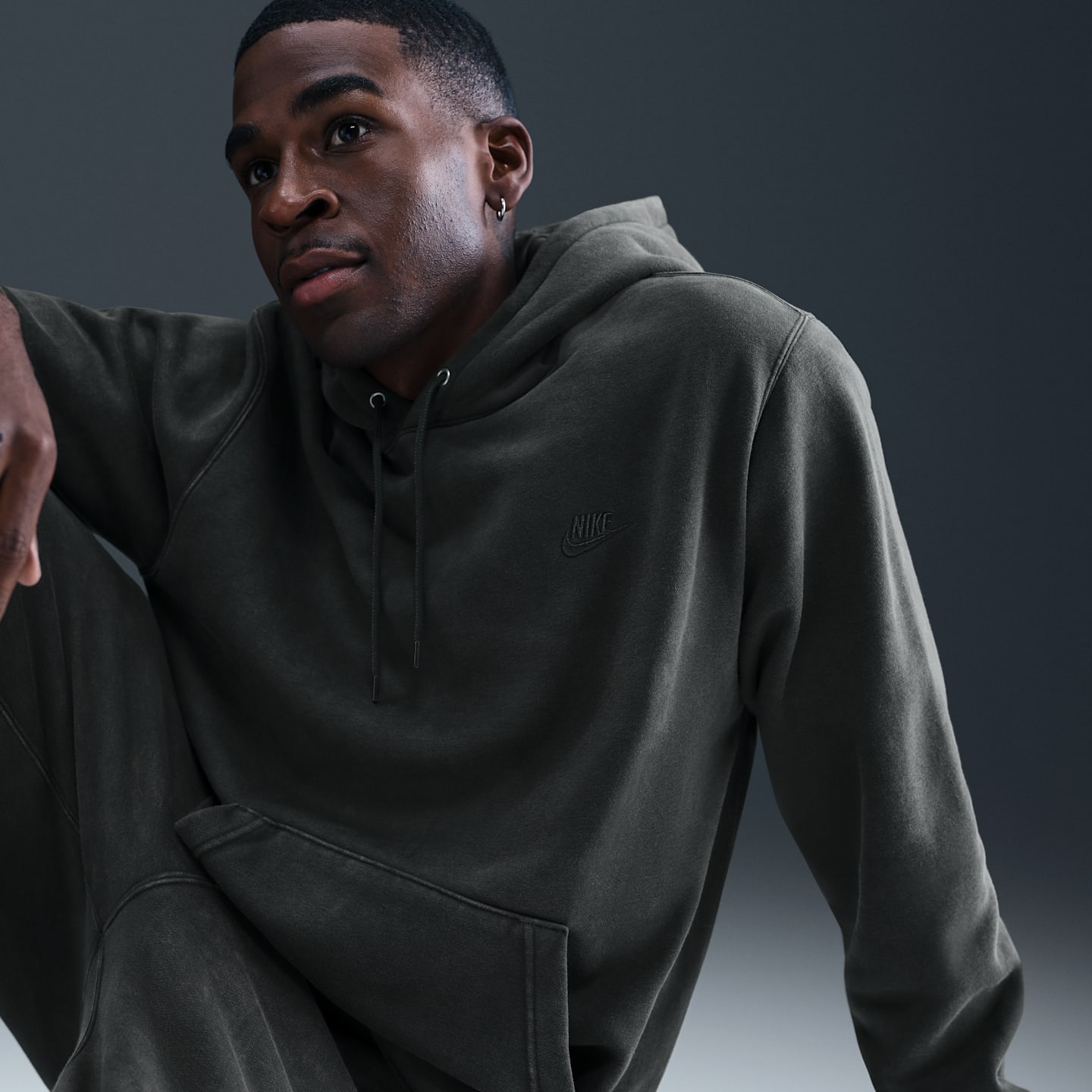 Мужские худи Nike Sportswear Club Men's Washed Fleece — фото 3