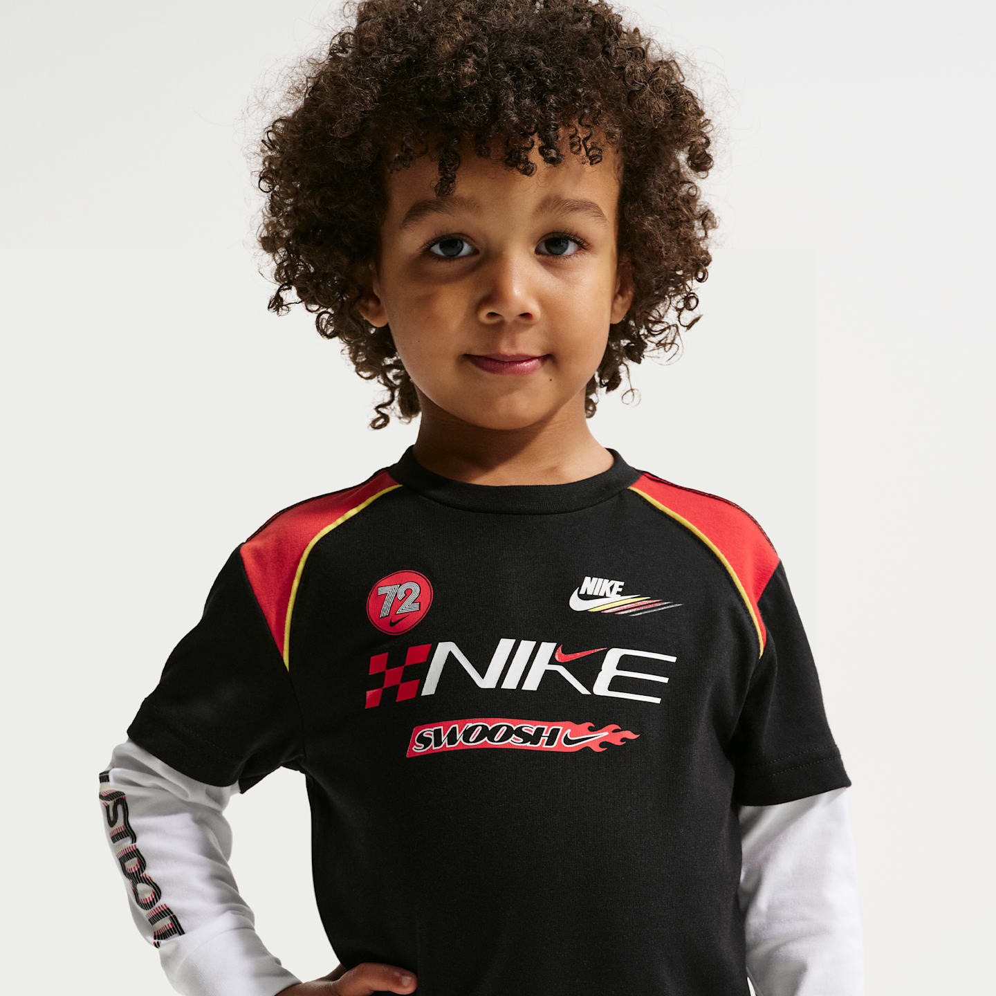 Детские футболки Nike Sportswear Toddler Victory Lap Twofer T-Shirt — фото 1