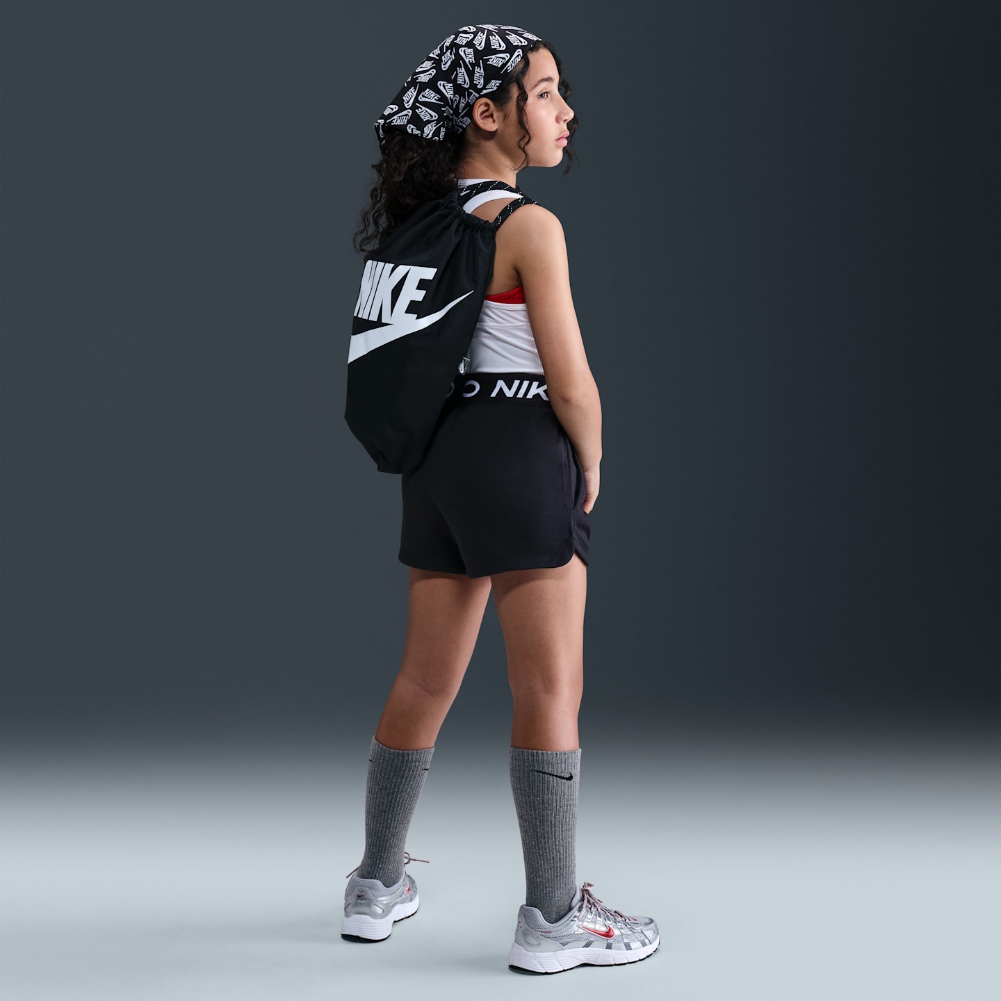 Детские шорты Nike Pro Fleece Big Kids' (Girls') Dri-FIT Shorts — фото 4