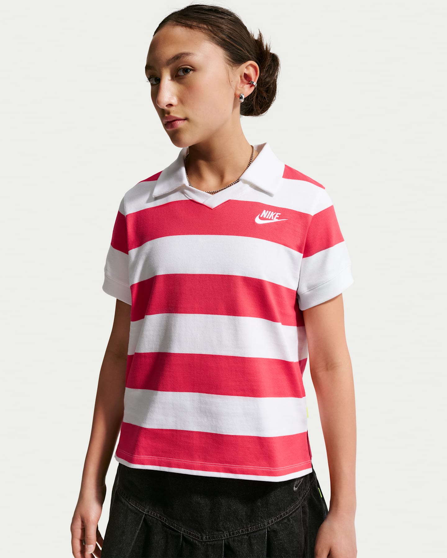 Детские топы Nike Sportswear Big Kids' (Girls') Short-Sleeve Polo Top — фото 6