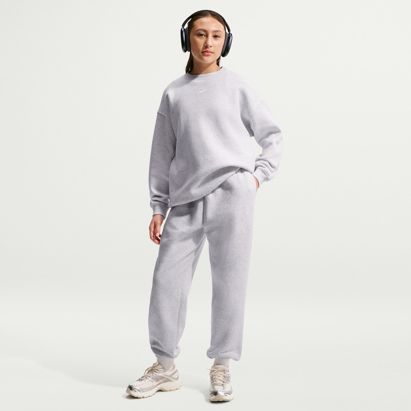 Детские брюки Nike Sportswear Studio Fleece Girls' Loose Pants — фото 1