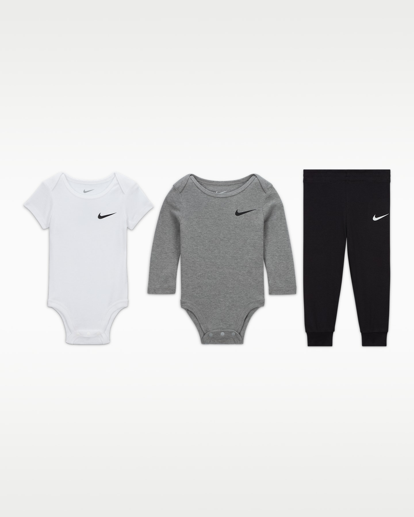 Детские брюки Nike Baby Essentials Baby (0-6M) 3-Piece Bodysuit and Pants Set — фото 5