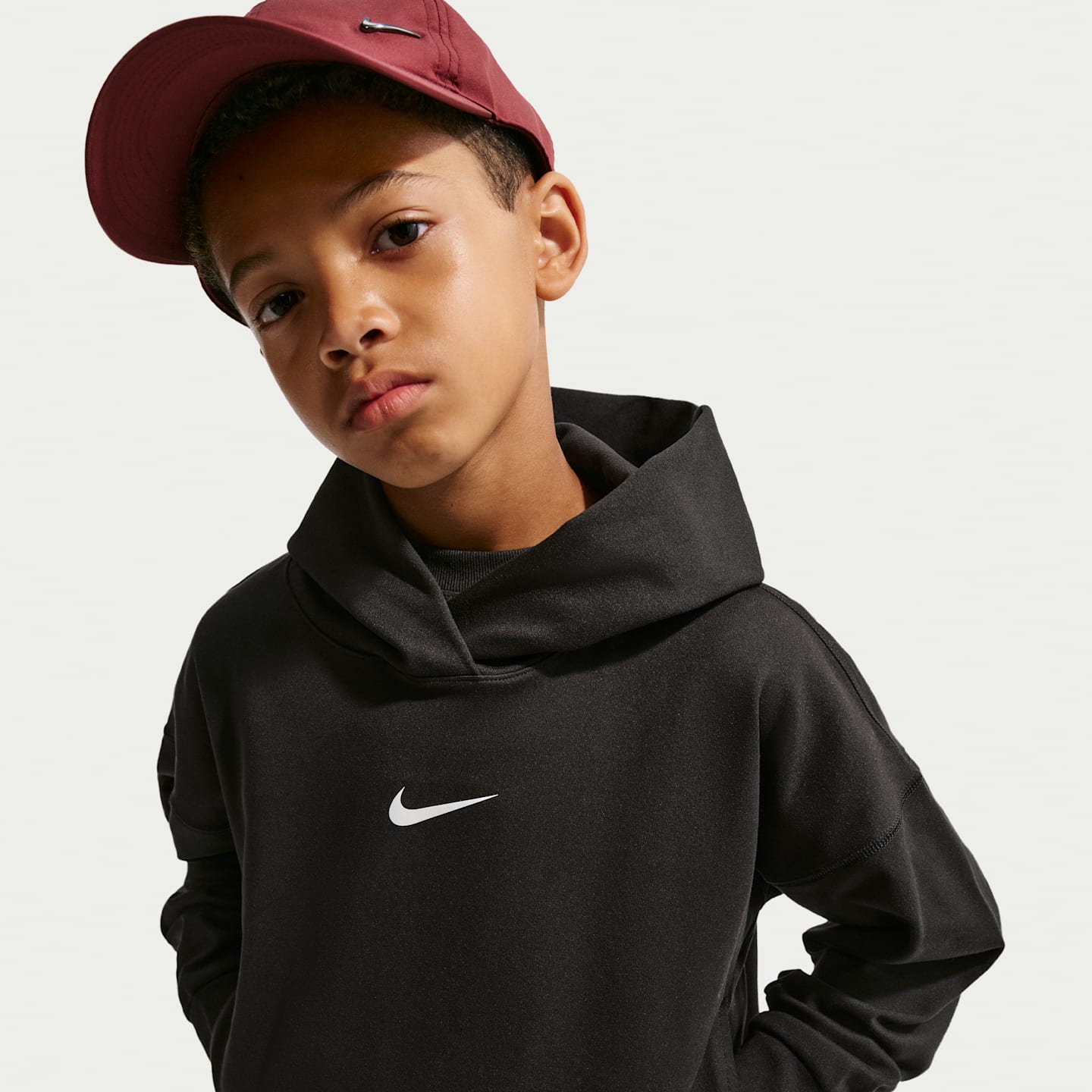 Детские худи Nike Pro Big Kids' (Boys') Dri-FIT Fleece Pullover