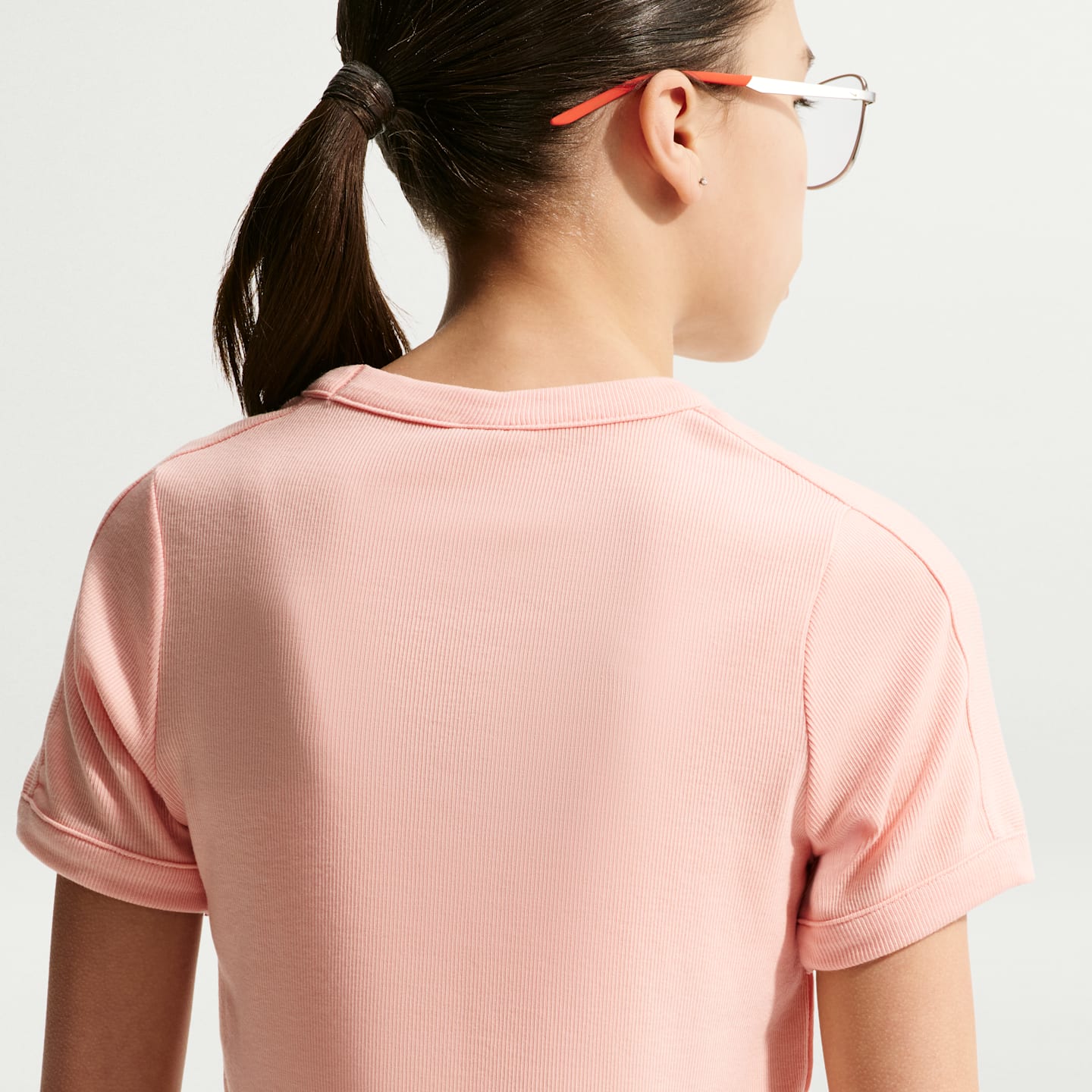 Детские топы Nike Sportswear Big Kids' (Girls') Short-Sleeve Rib Top — фото 2