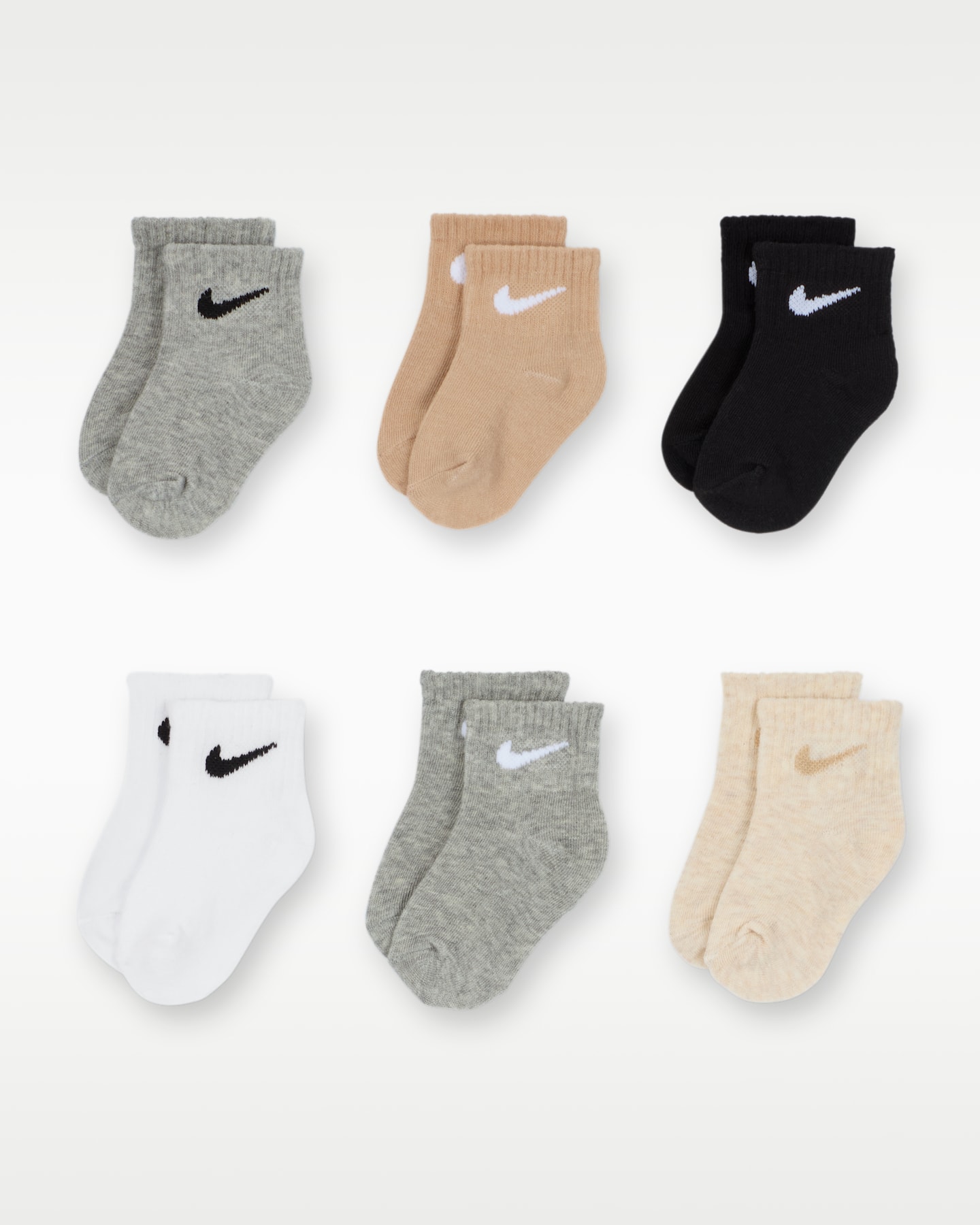 Детские носки Nike Swoosh Baby Ankle Socks (6 Pairs) — фото 4