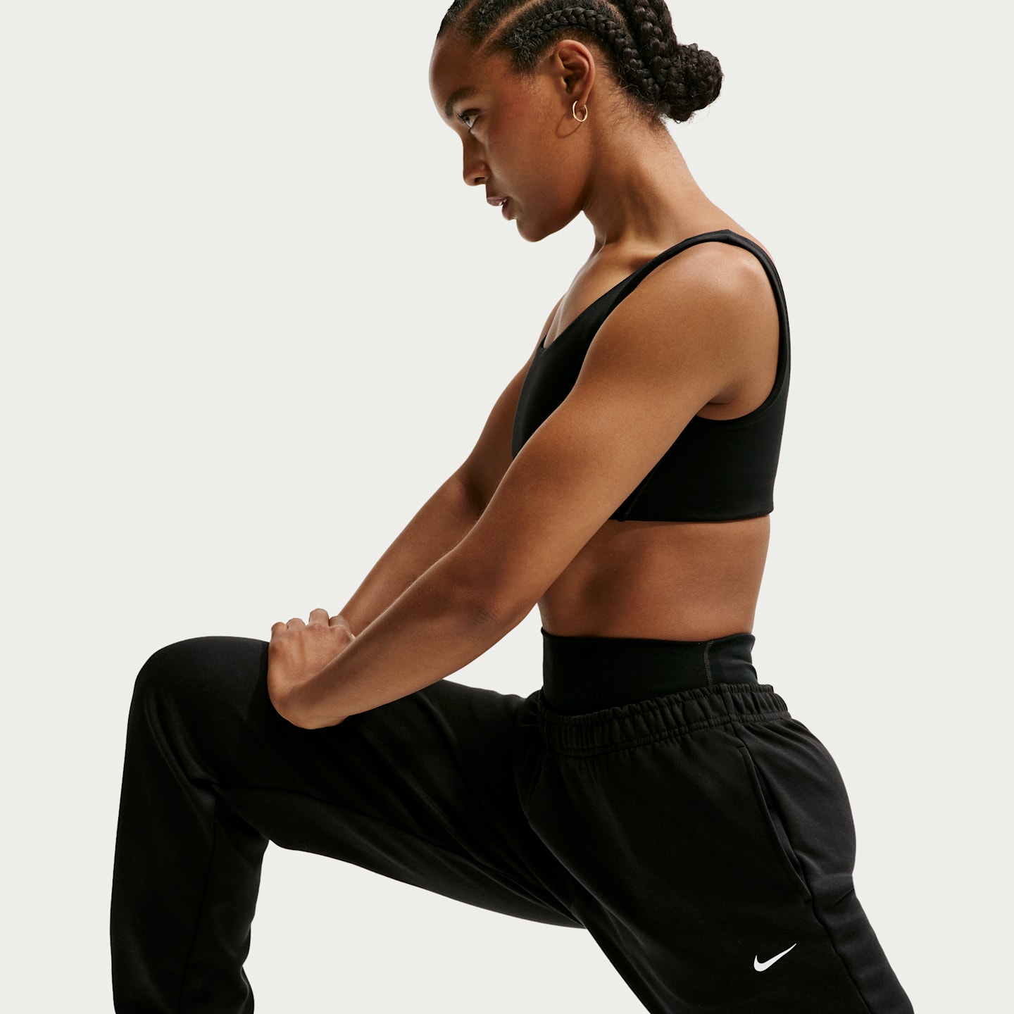 Женские брюки Nike Studio Fleece Sport Women's Dri-FIT Mid-Rise Pants — фото 4