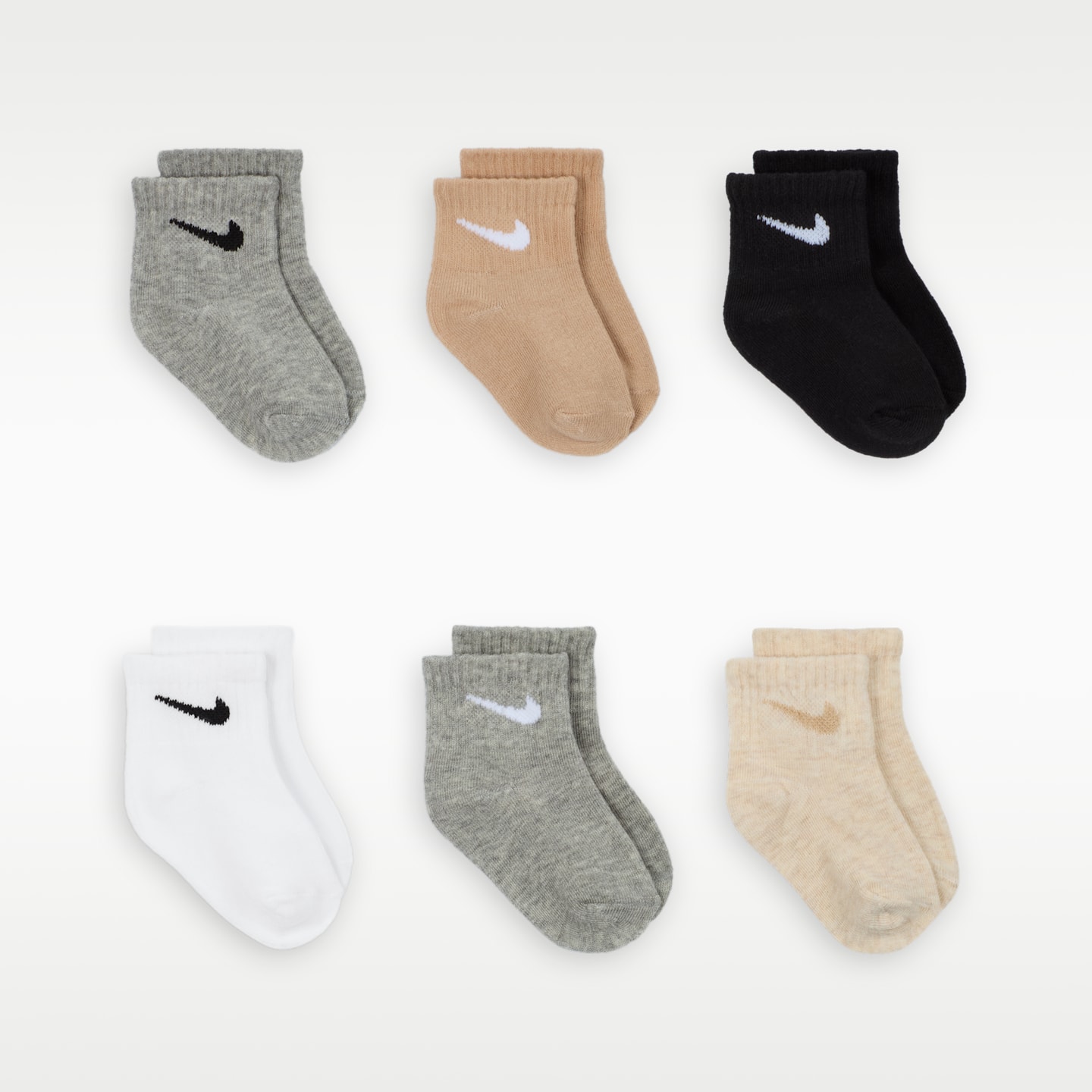 Детские носки Nike Swoosh Baby Ankle Socks (6 Pairs) — фото 2