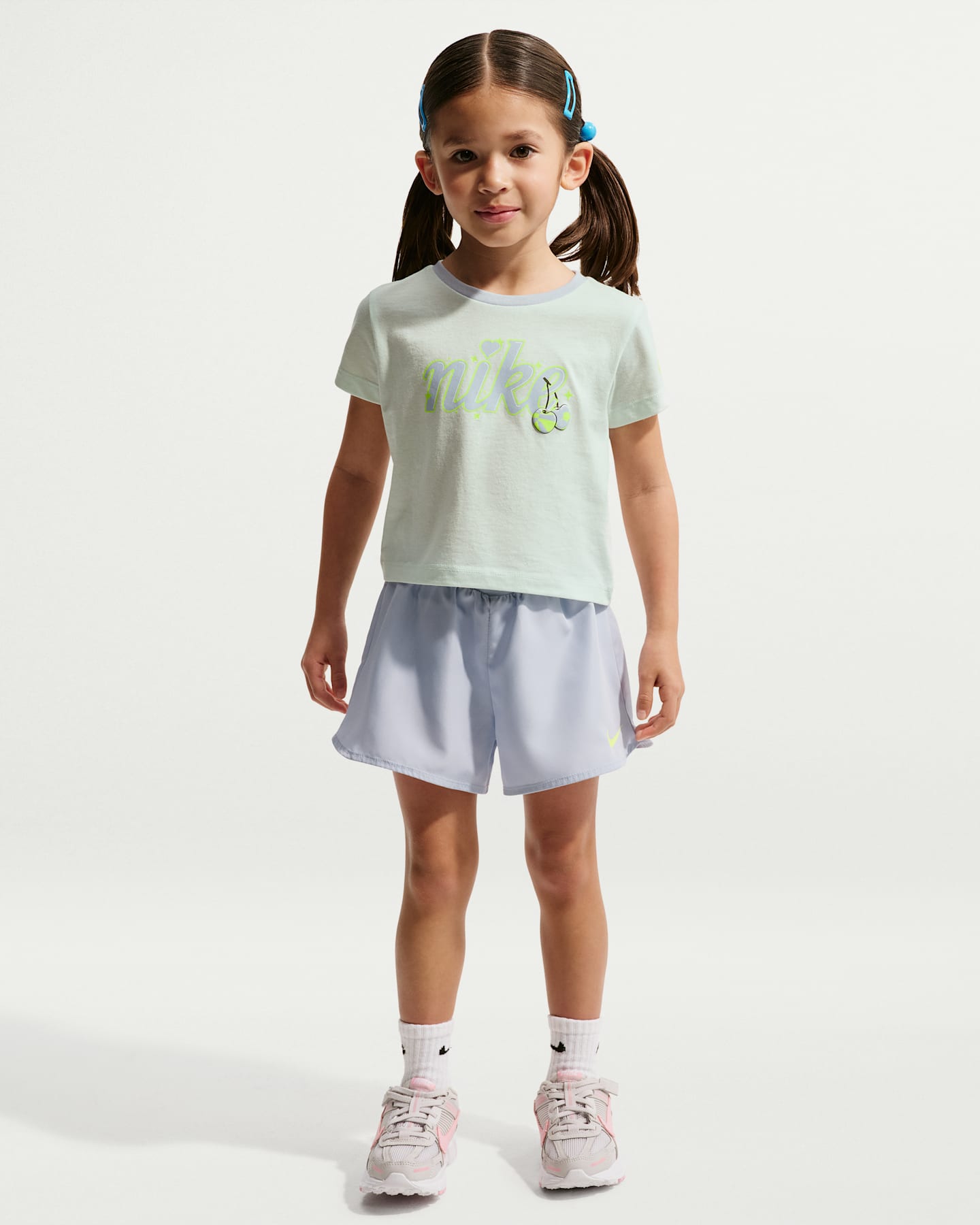 Детские брюки Nike Toddler Dri-FIT T-Shirt and Crossover Shorts Set — фото 8