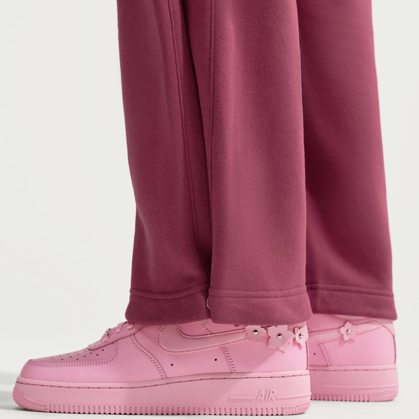 Женские брюки Nike Studio Fleece Medium Weight Women's Loose Pleated Snap Pants — фото 7