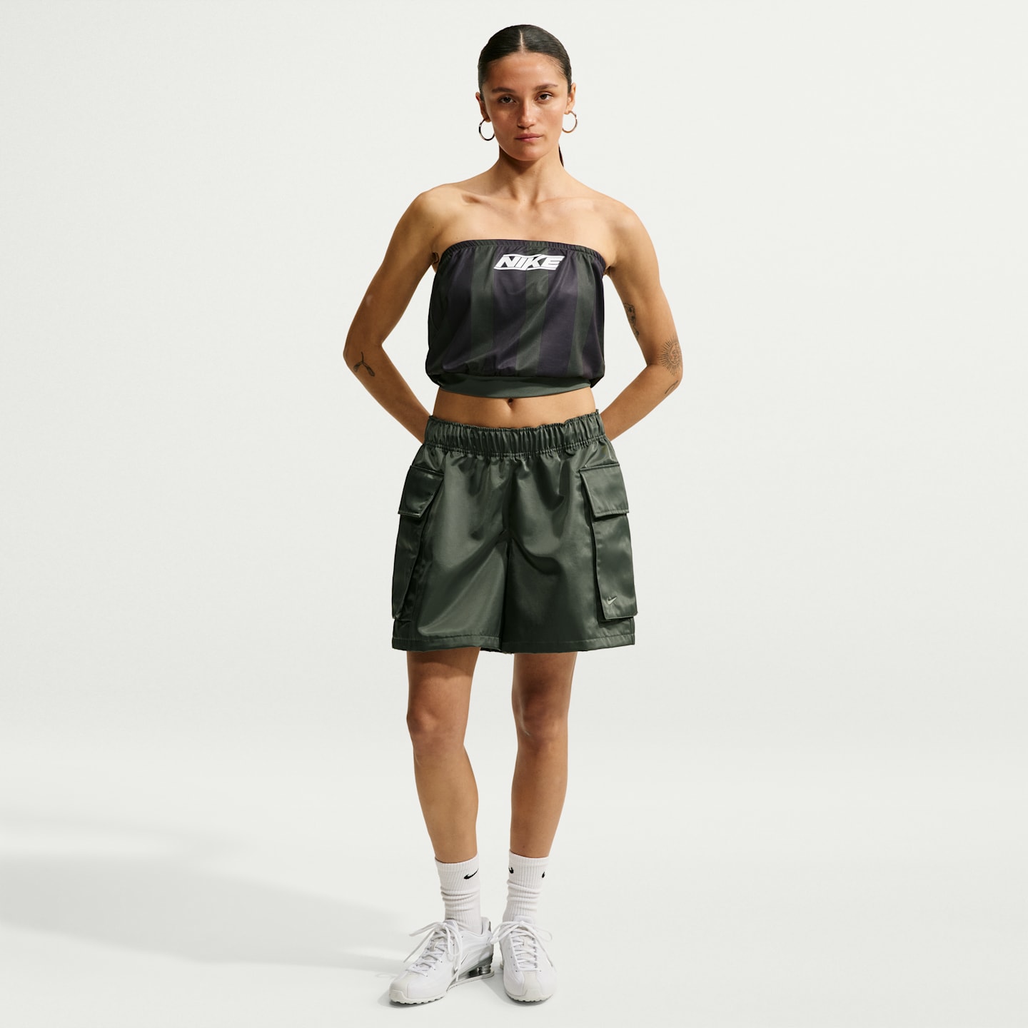 Женские кроссовки Nike Sportswear Women's Slim Striped Jersey Tube Top — фото 4