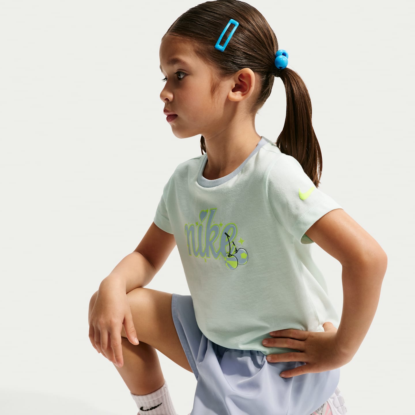 Детские брюки Nike Toddler Dri-FIT T-Shirt and Crossover Shorts Set — фото 6