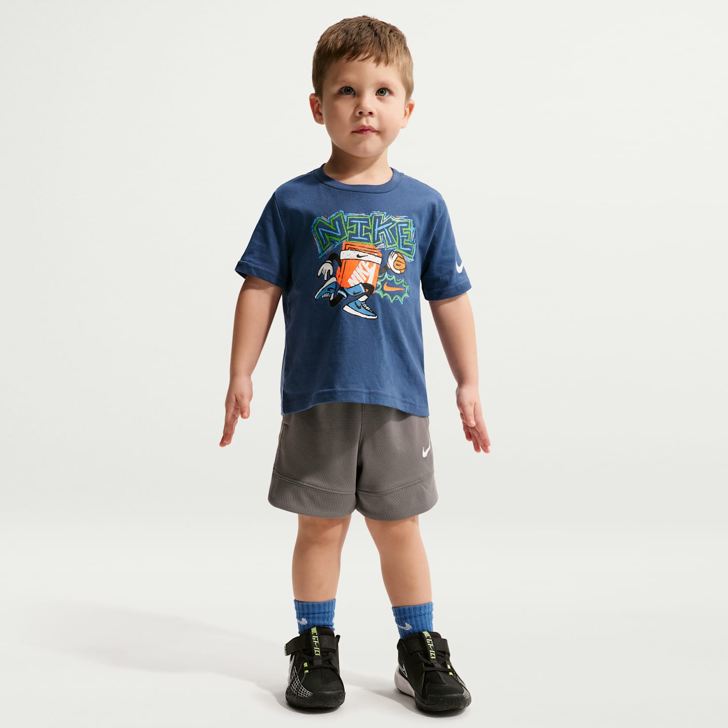 Детские футболки Nike Toddler Chalky Boxy Bball T-Shirt — фото 4