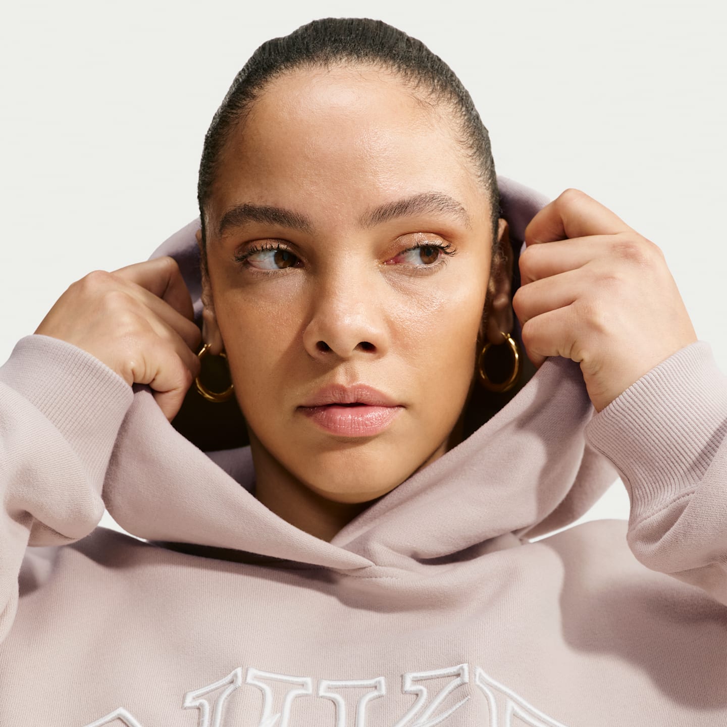 Женские худи Nike Studio Fleece Medium Weight Women's Oversized Pullover Logo — фото 3
