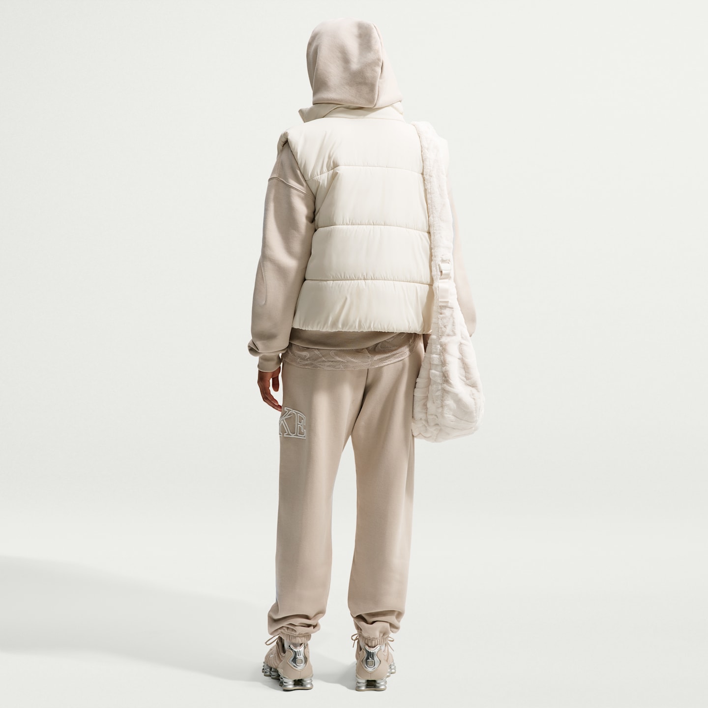 Женские брюки Nike Studio Fleece Medium Weight "Graphic Pack" Women's Oversized Cuffed Logo Pants — фото 5
