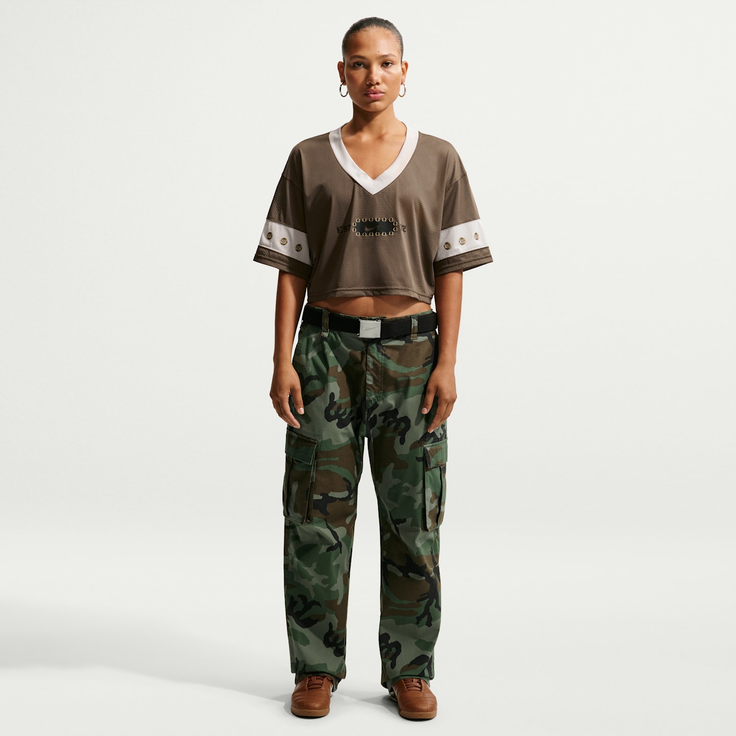 Женские кроссовки Nike Sportswear Women's Cropped Jersey Top — фото 4