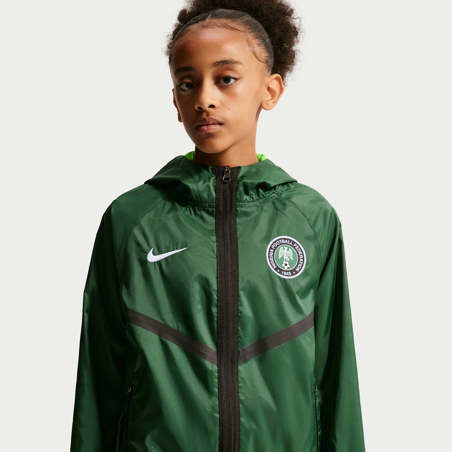 Детские куртки Nike Nigeria Big Kids' Nike Dri-FIT Soccer Anthem Jacket — фото 3