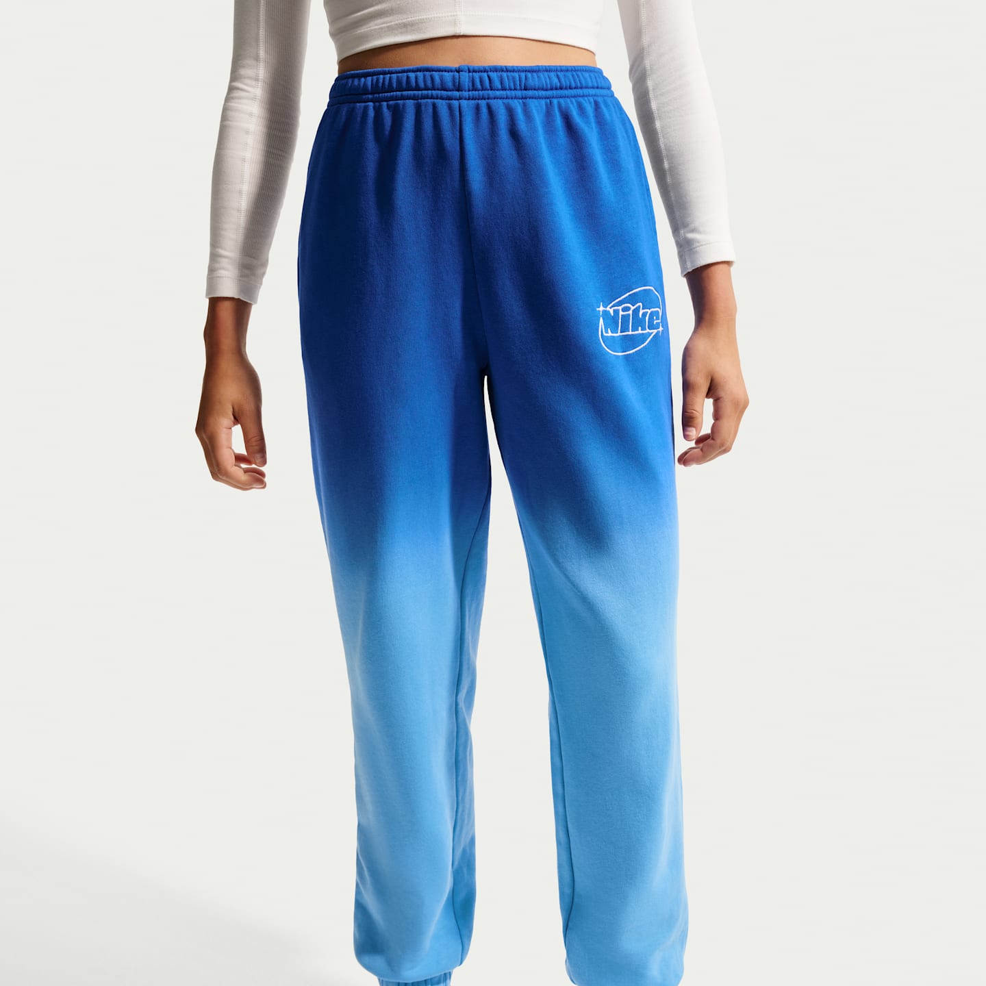 Детские брюки Nike Sportswear Studio Fleece Big Kids' (Girls') Loose Pants — фото 2