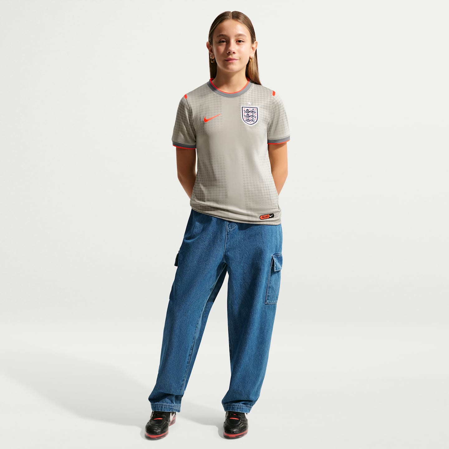 Детские топы Nike England x Palace Big Kids' Short-Sleeve Soccer Top — фото 6