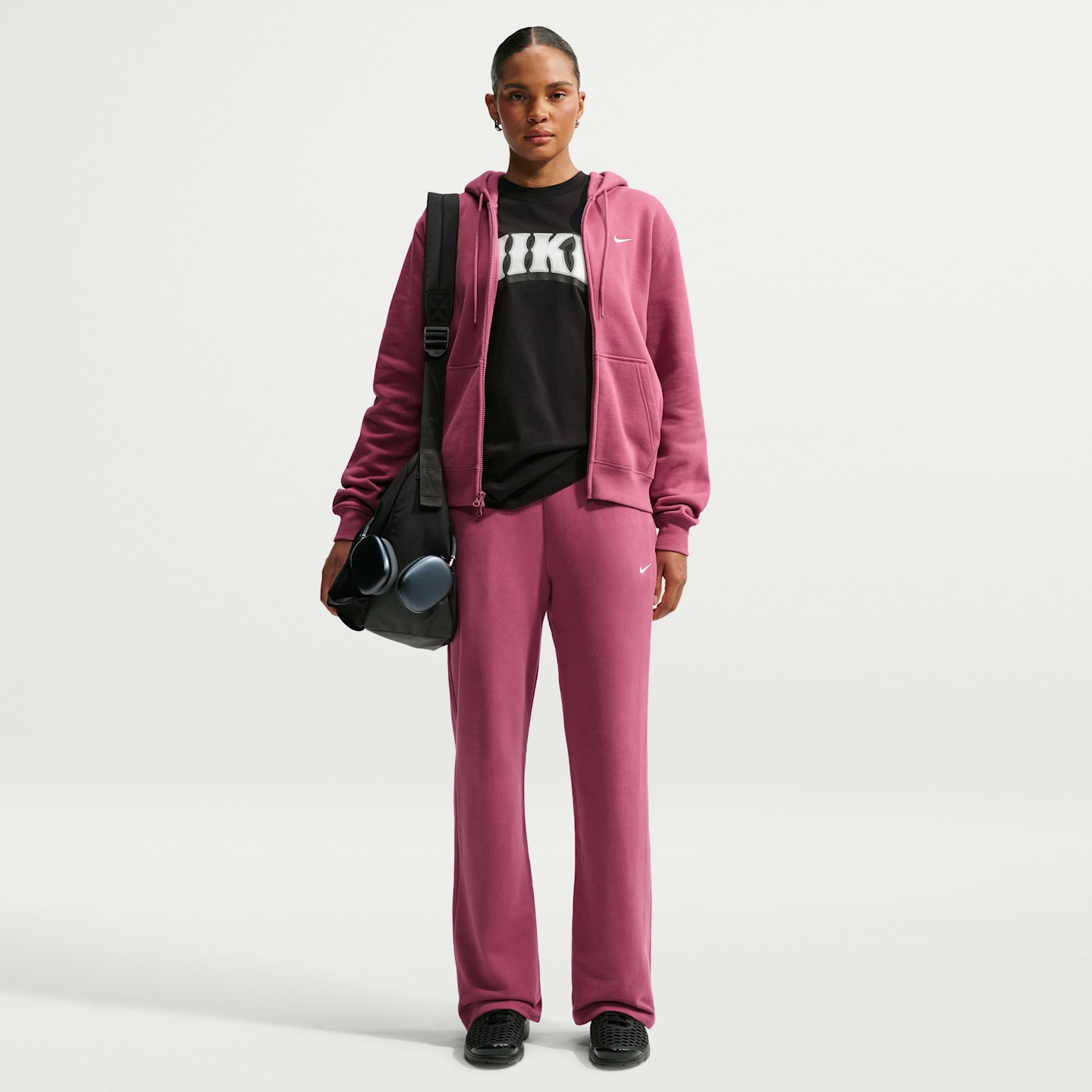Женские брюки Nike Studio Fleece Lightweight "French Terry" Women's Mid-Rise Open-Hem Pants