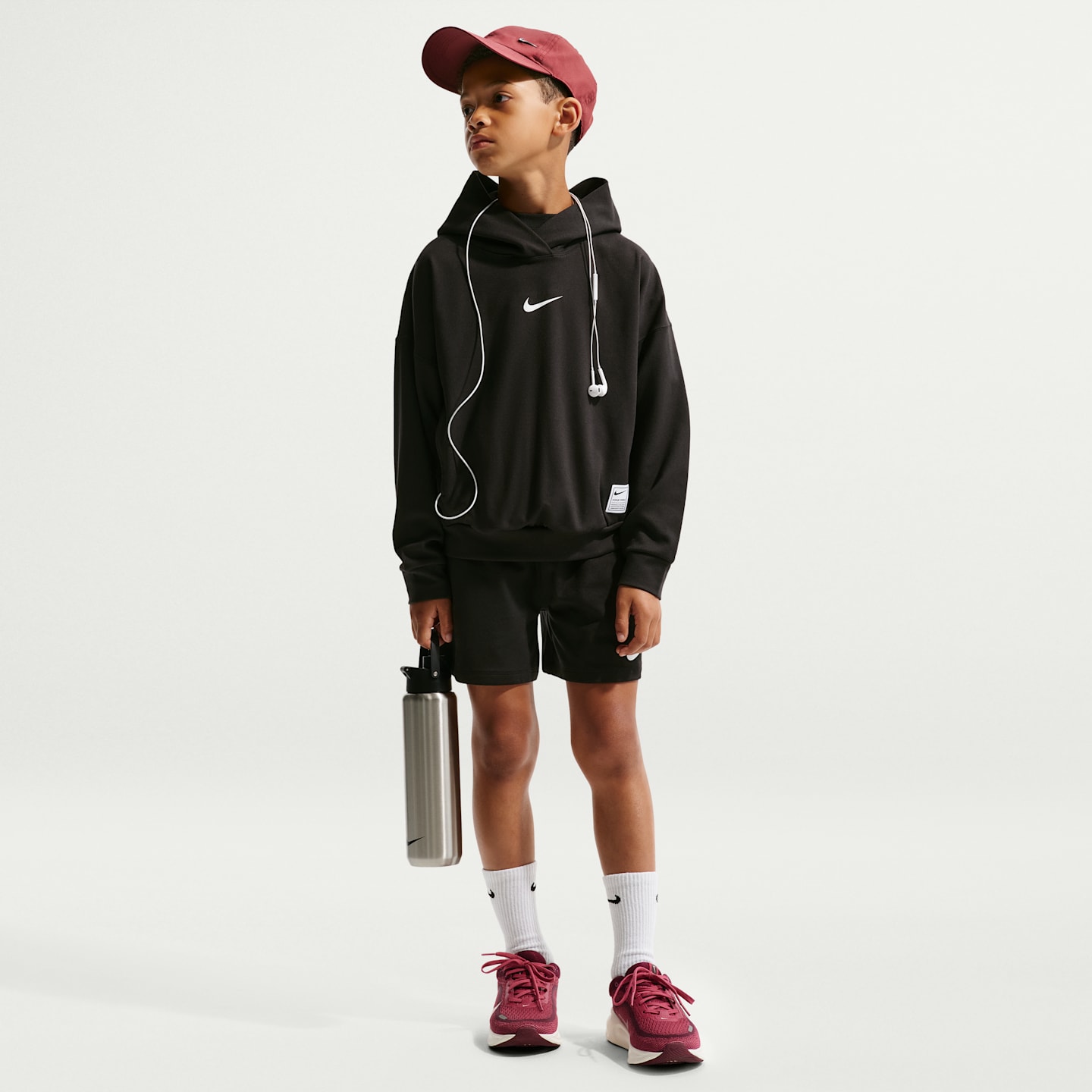 Детские худи Nike Pro Big Kids' (Boys') Dri-FIT Fleece Pullover — фото 4