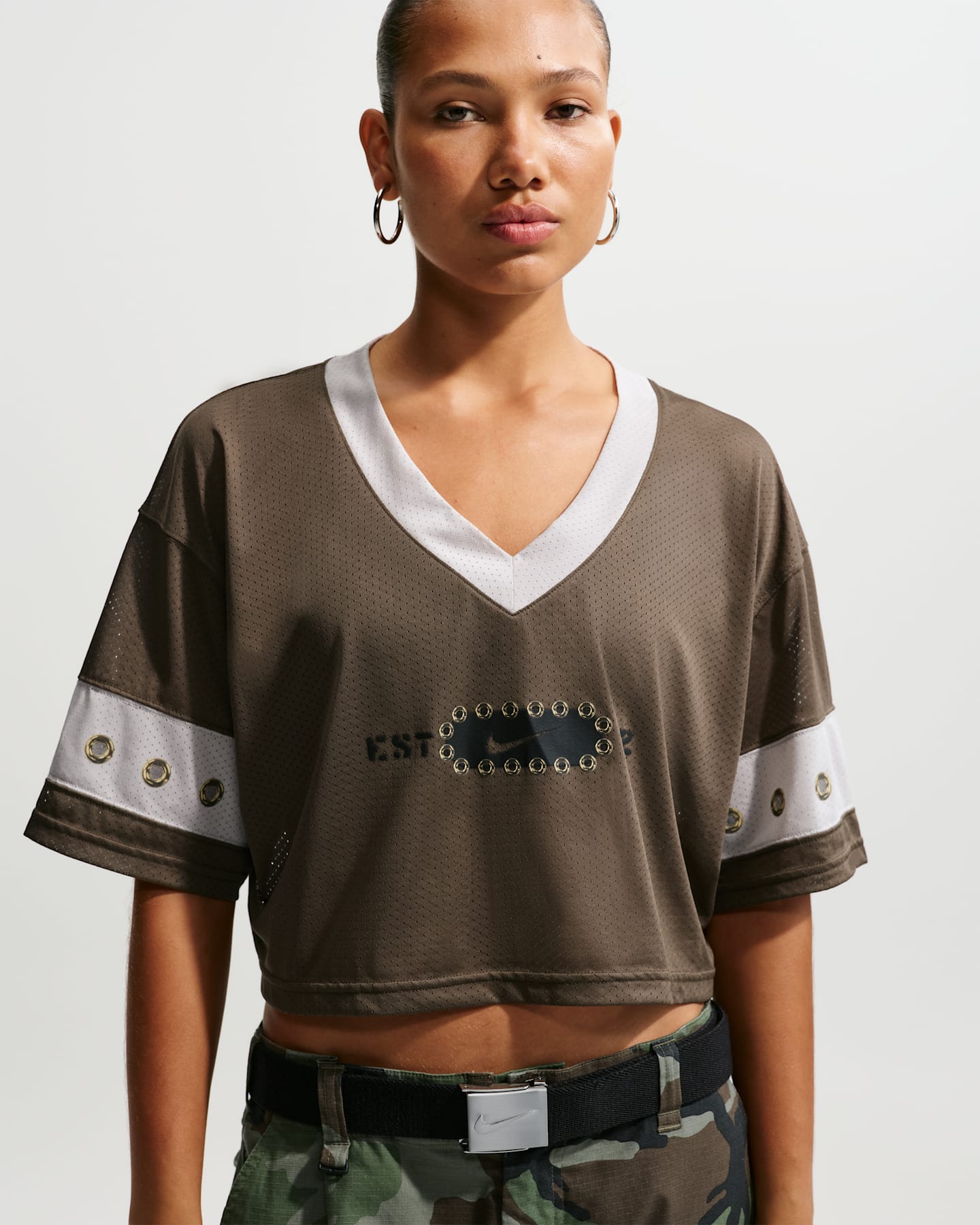 Женские кроссовки Nike Sportswear Women's Cropped Jersey Top — фото 6
