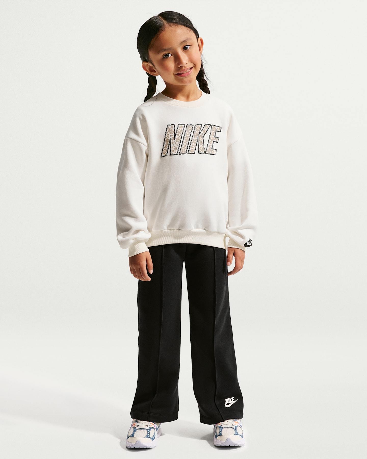 Детские брюки Nike Retro Remix Little Kids' 2-Piece Wide Leg Pants Set — фото 8