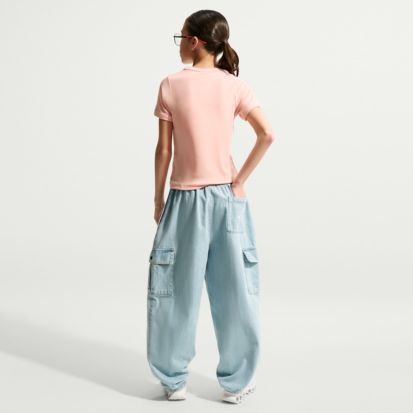 Детские топы Nike Sportswear Big Kids' (Girls') Short-Sleeve Rib Top — фото 5