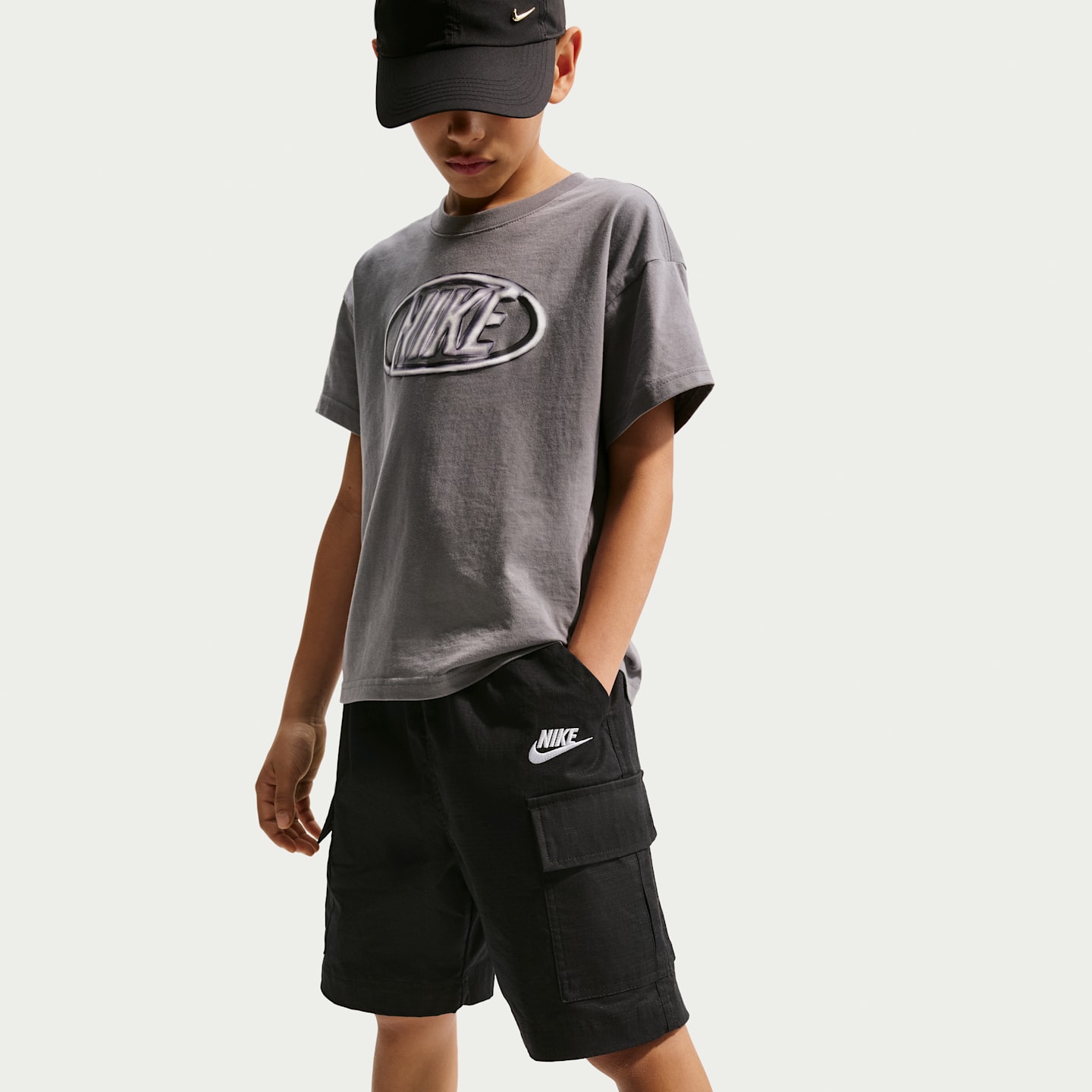 Детские шорты Nike Sportswear Club Big Kids' Woven Cargo Shorts — фото 4